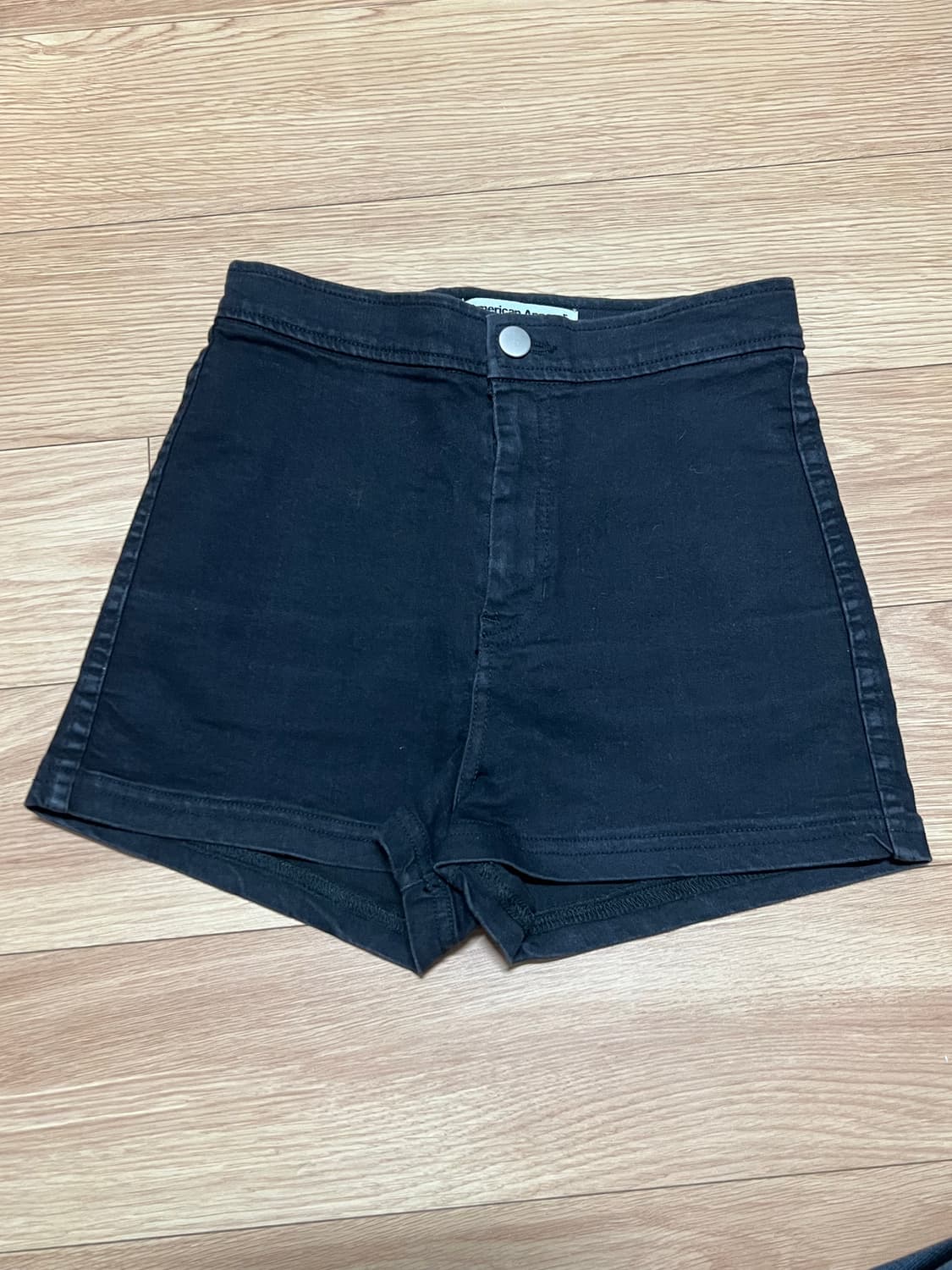 아메리칸어패럴 하이웨이스트 숏팬츠 블랙데님 상품이미지1