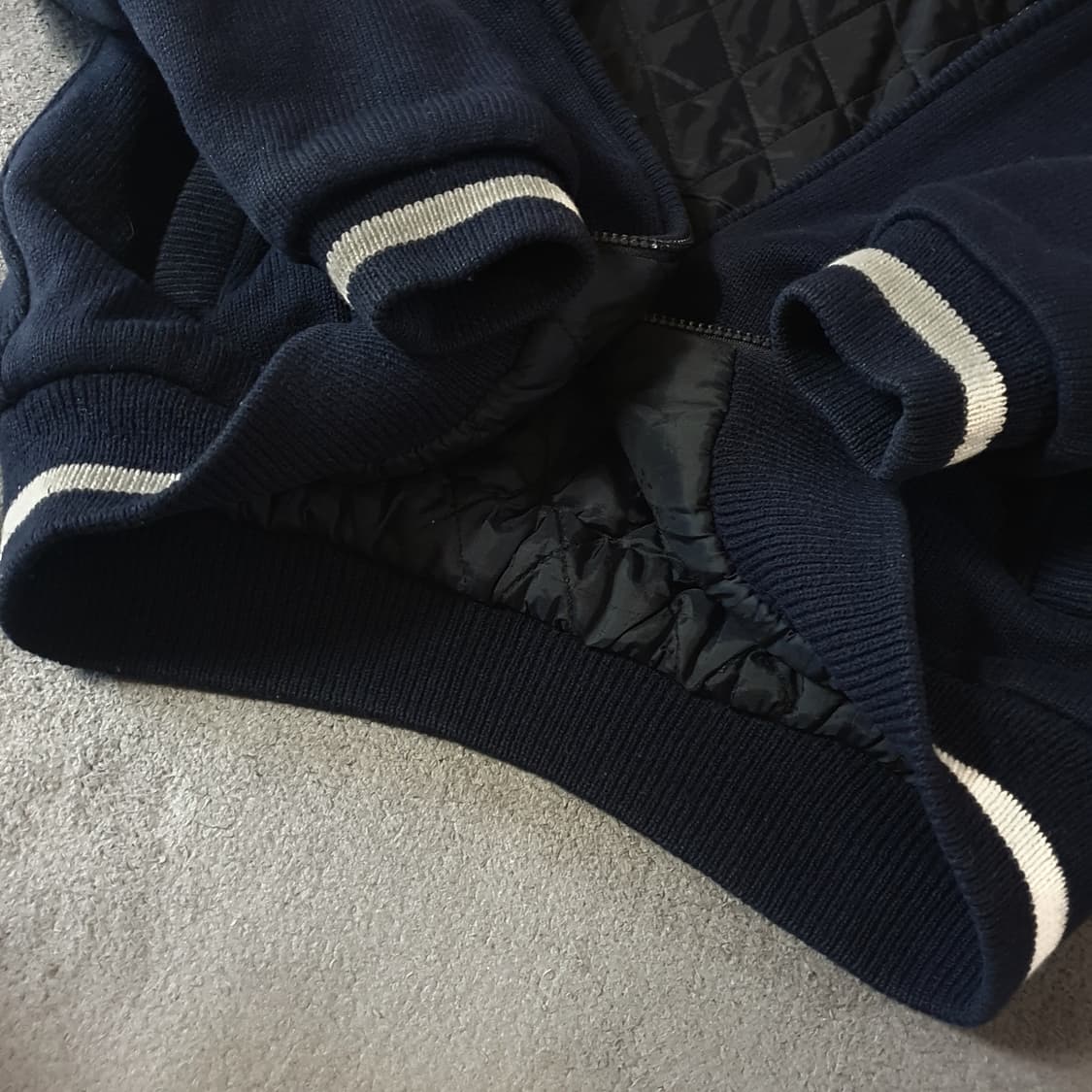 레어 80s 폴로 스포츠 빅로고 니트 자켓 네이비 상품이미지9