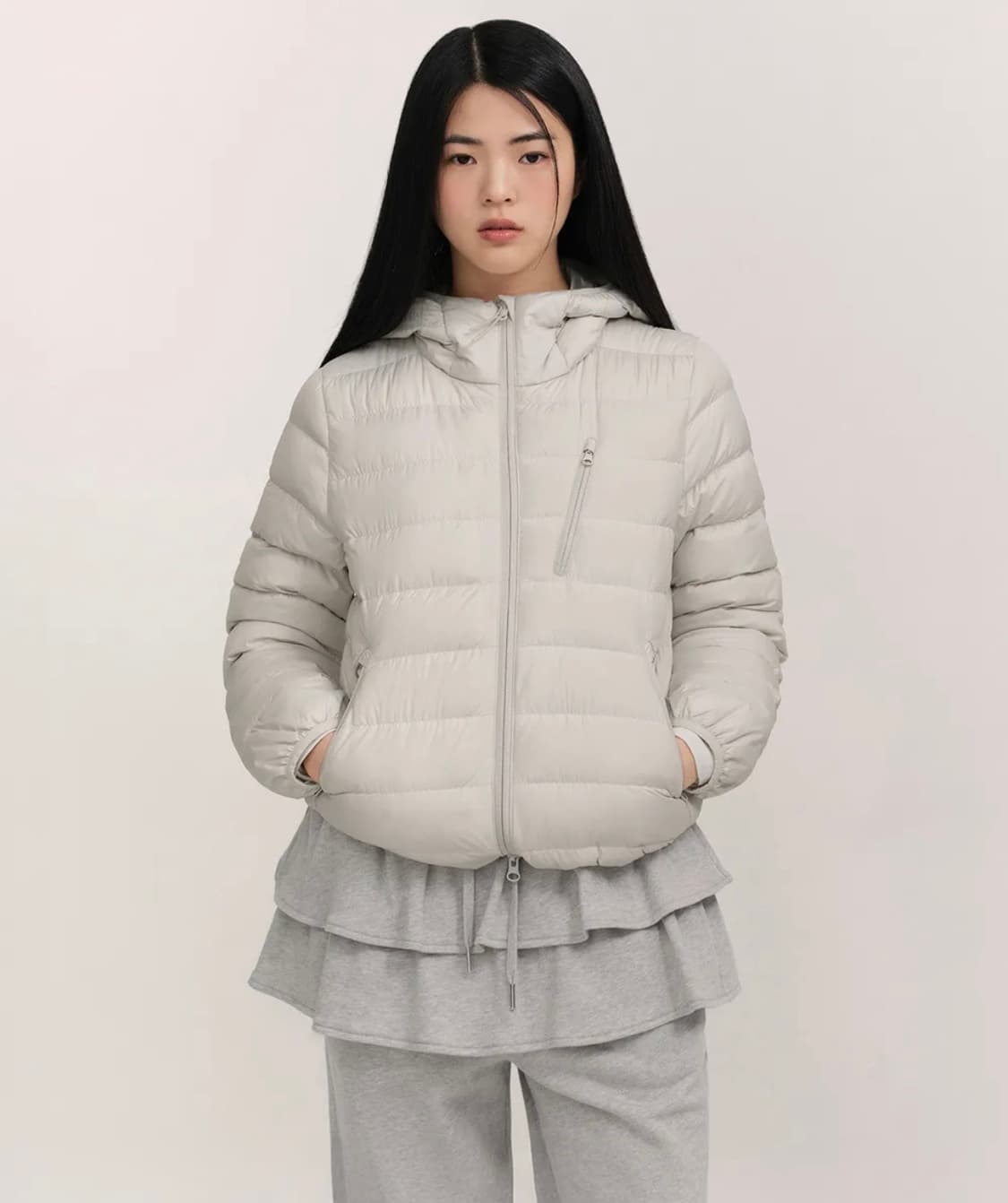 무신사 스탠다드 경량패딩 (시티 레저 우먼스 후디드 라이트 다운 재킷) 상품이미지1