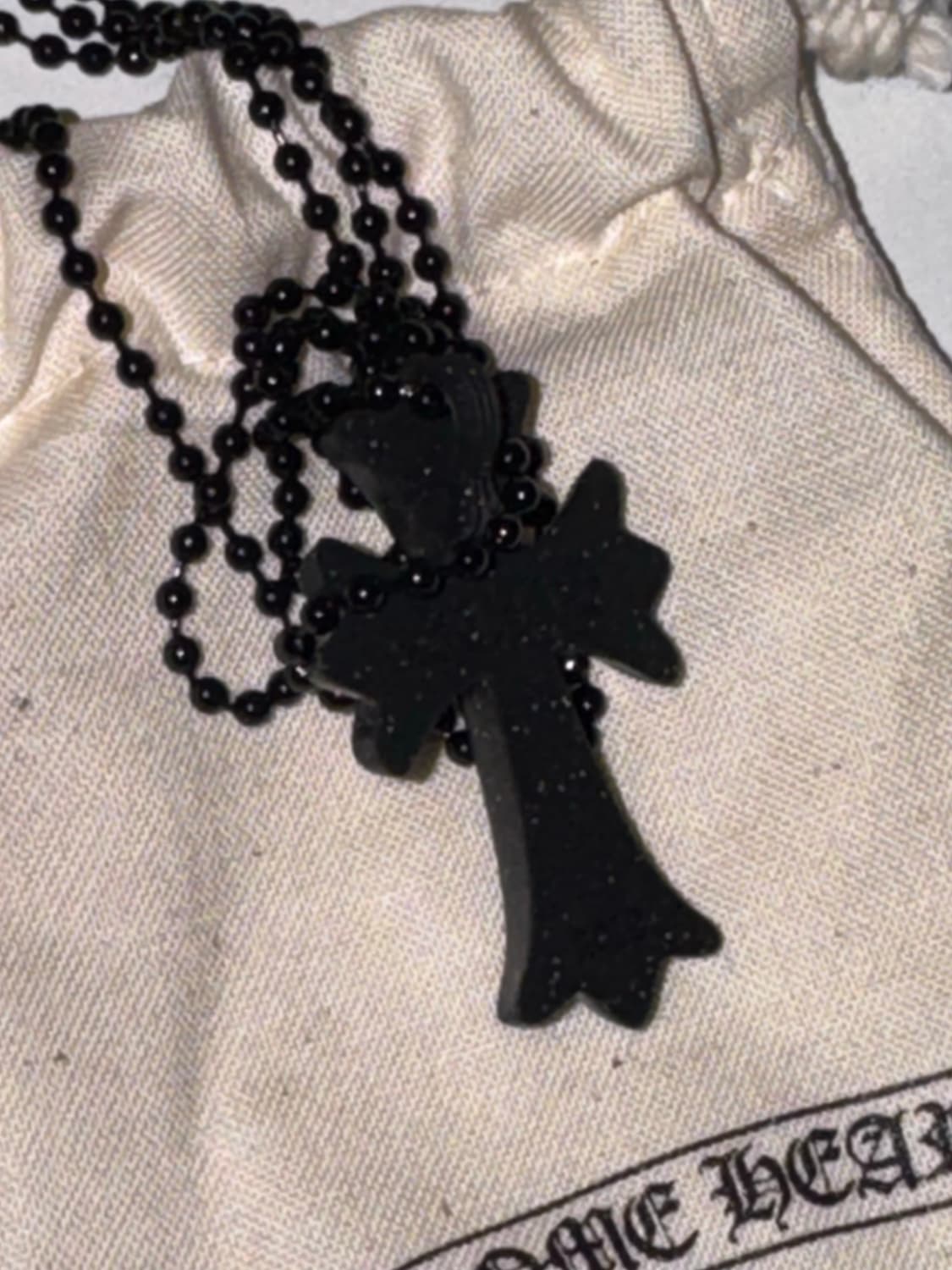 크롬하츠 실리크롬 블랙글리터 목걸이 상품이미지3