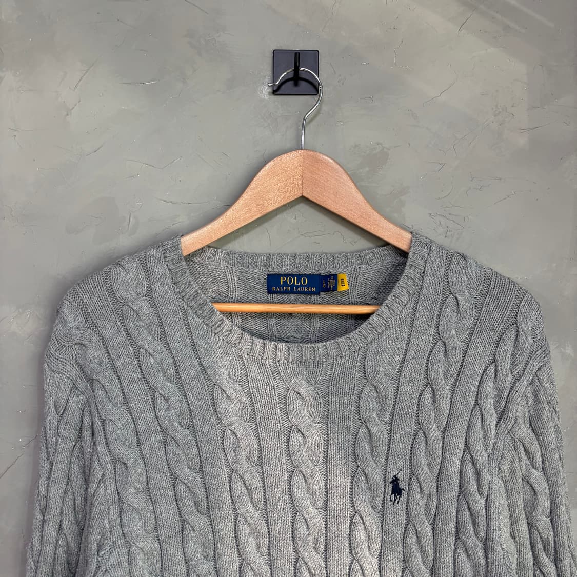 폴로 랄프로렌 꽈배기 니트 그레이 상품이미지3