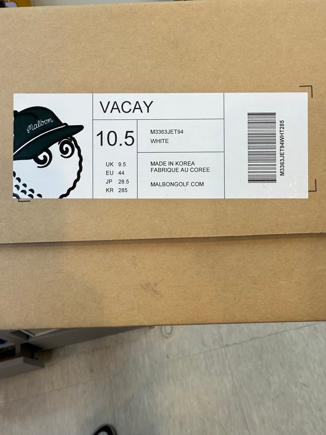 Malbon VACAY 남성 골프화 화이트 285mm 상품이미지6