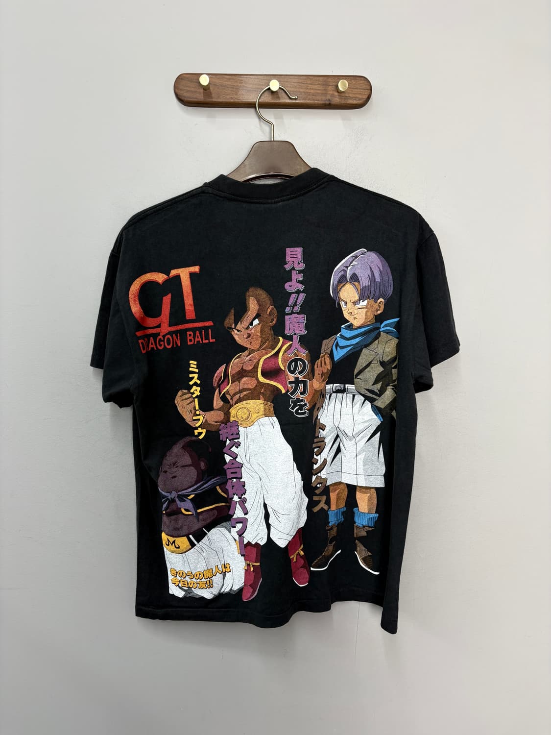 빈티지 드래곤볼 Z손오공 복각 블랙 반팔티 A3693 상품이미지4
