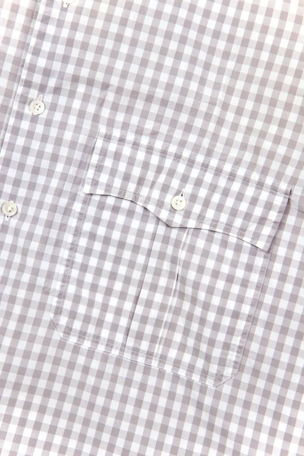 Porter classic 롤업 깅엄 체크셔츠 그레이 상품이미지4