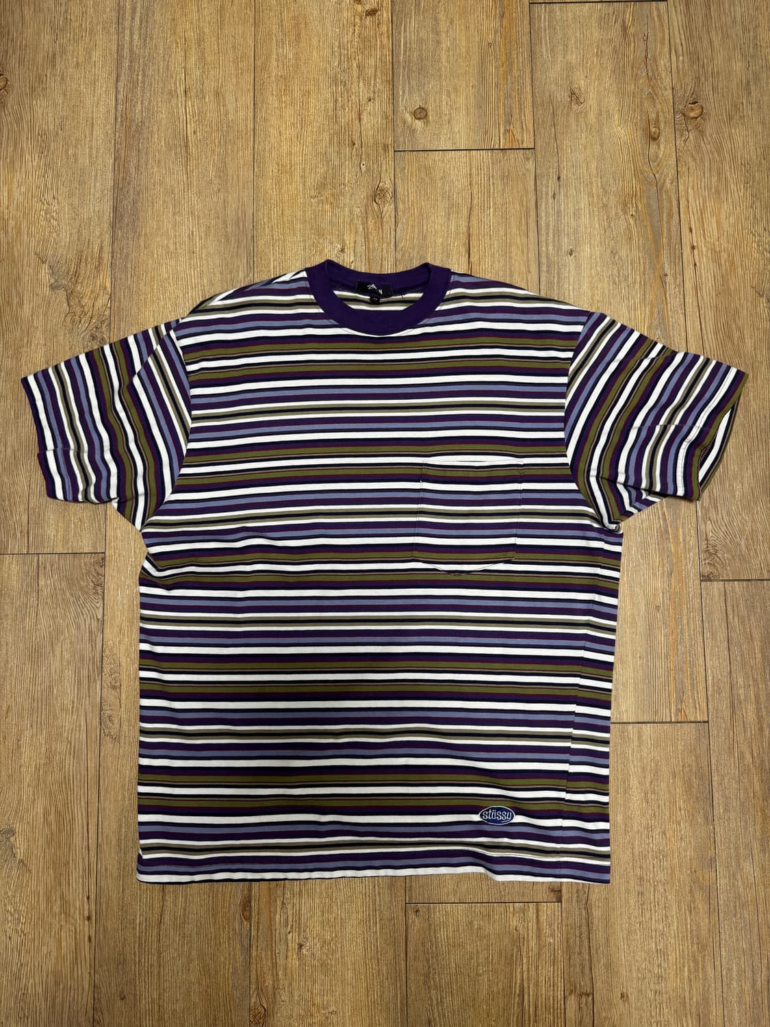 [M] 80s 스투시 스트라이프 티셔츠 상품이미지1