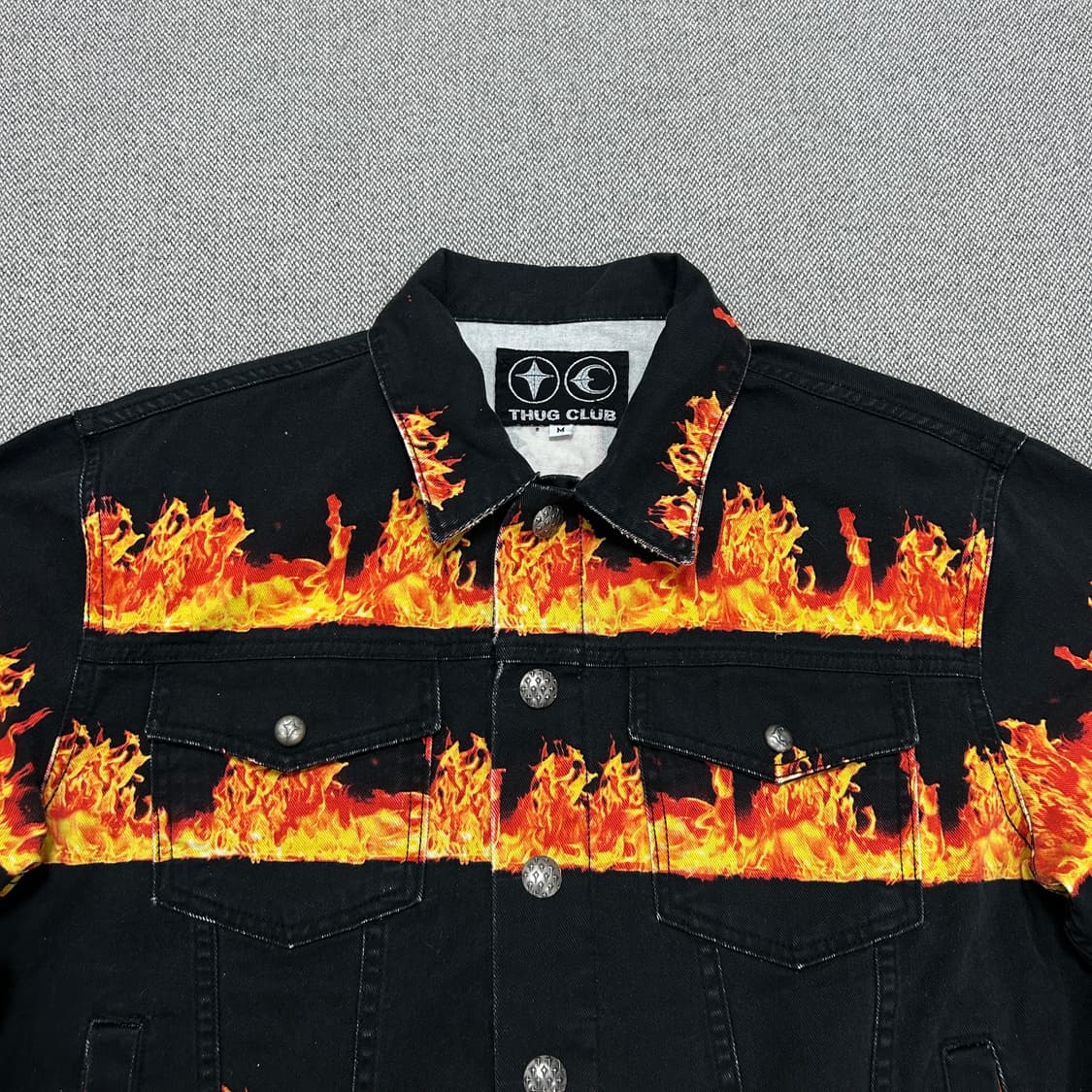 떠그클럽 쵸퍼 플레임 데님자켓(M) 상품이미지2