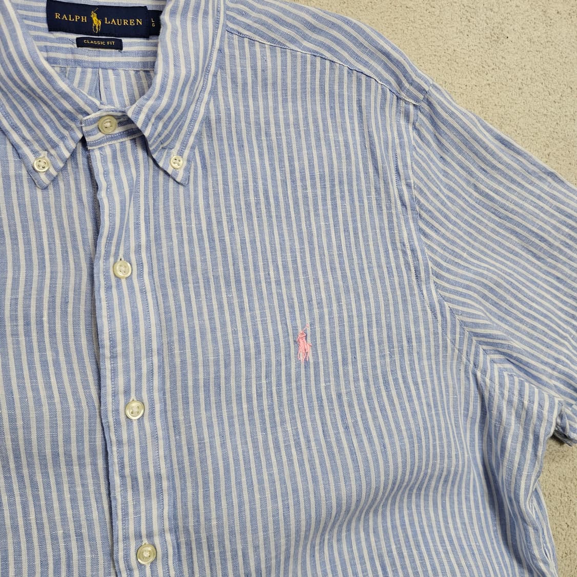 폴로 랄프 로렌 린넨 반팔 셔츠 L 상품이미지2