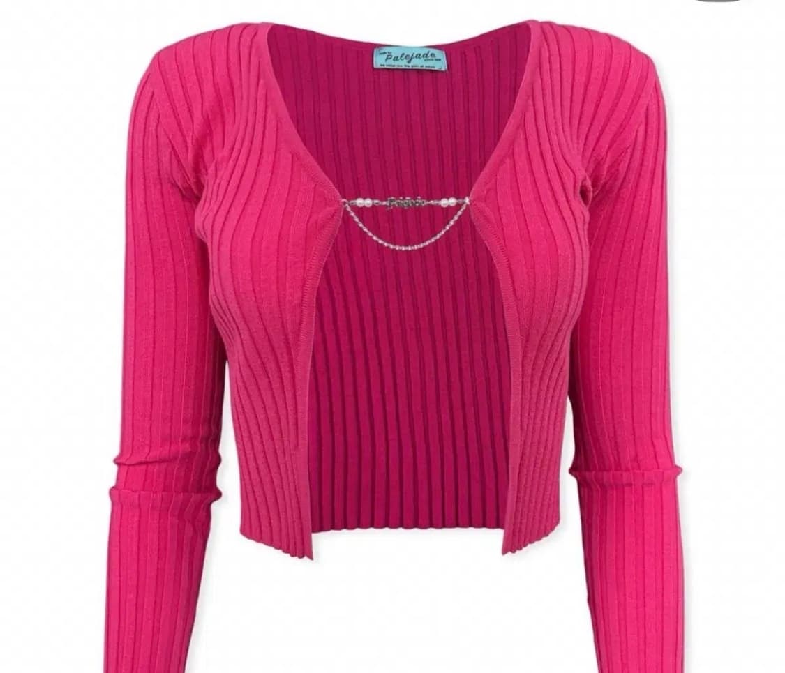 페일제이드 진주 가디건 브라운 상품이미지3