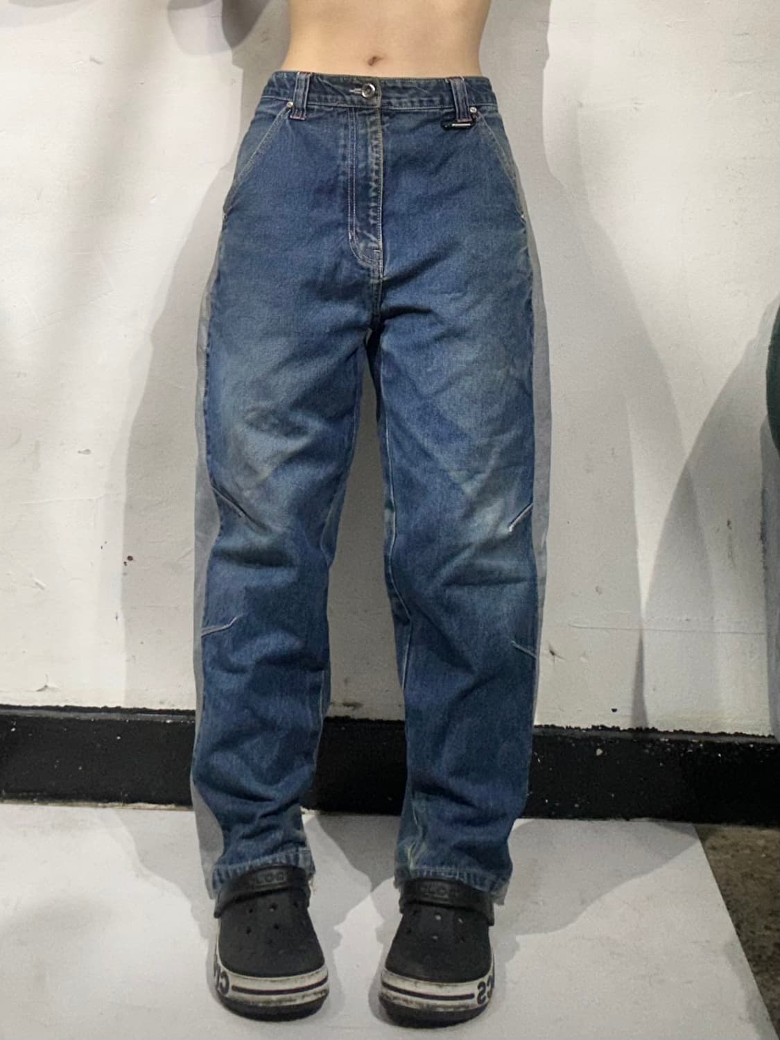 칼카니 중청 힙합 사이드 라인 자수 데님 청바지 32 상품이미지2