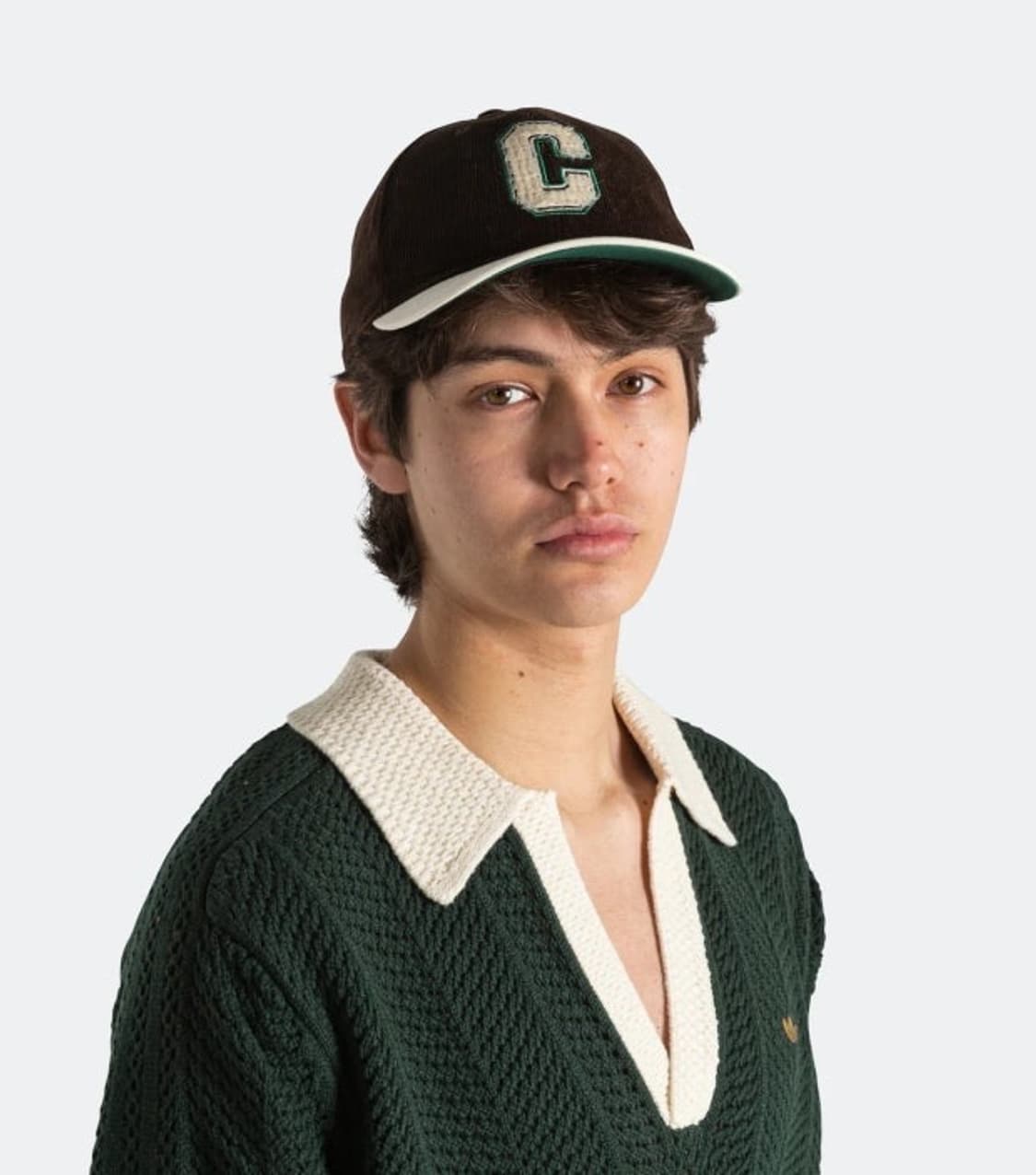 아디다스 X 클랏 햇 다크 브라운 크림 화이트 코듀로이 볼캡 모자 상품이미지4