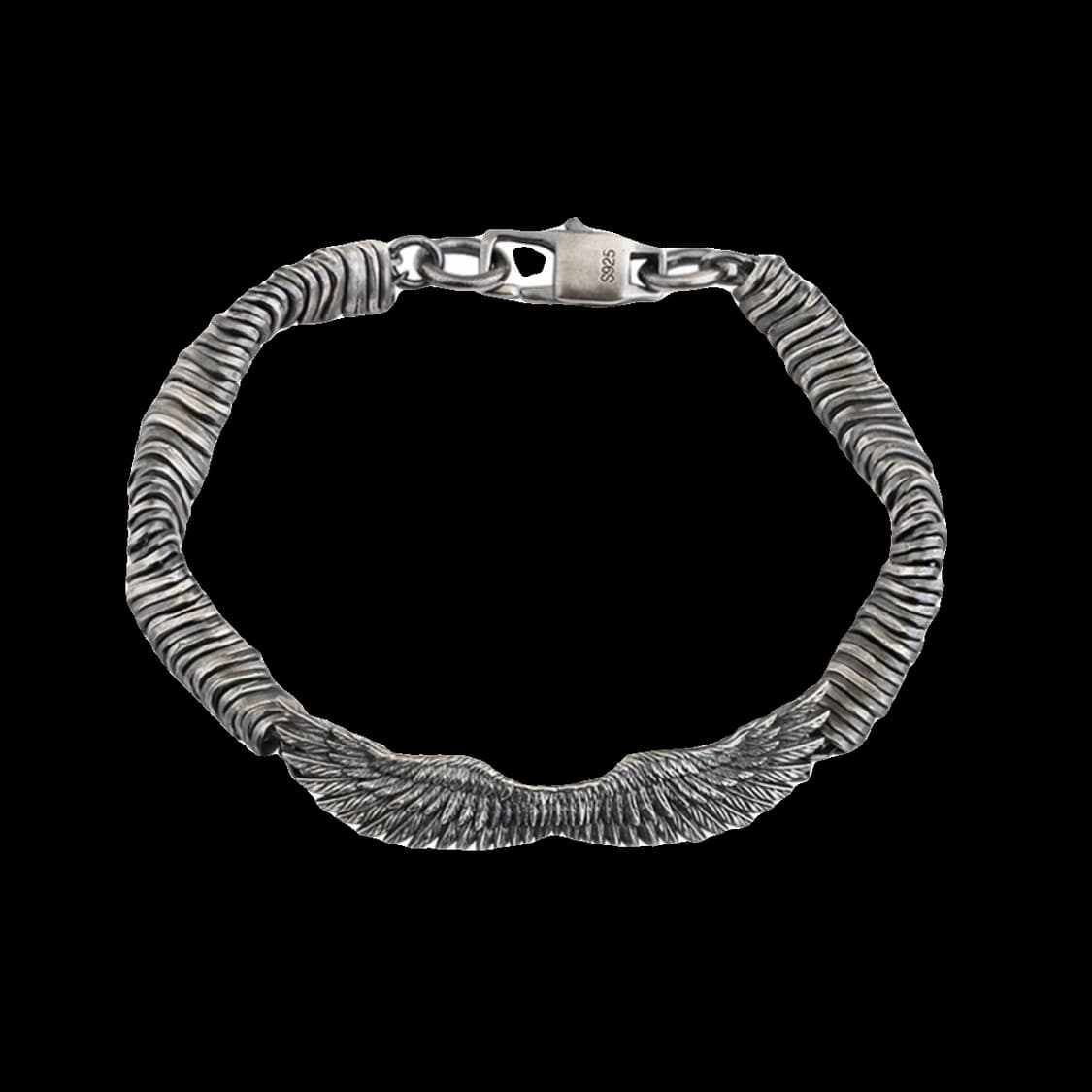 Oceanora 925 실버 윙 트위스트 체인 브레이슬릿 상품이미지1