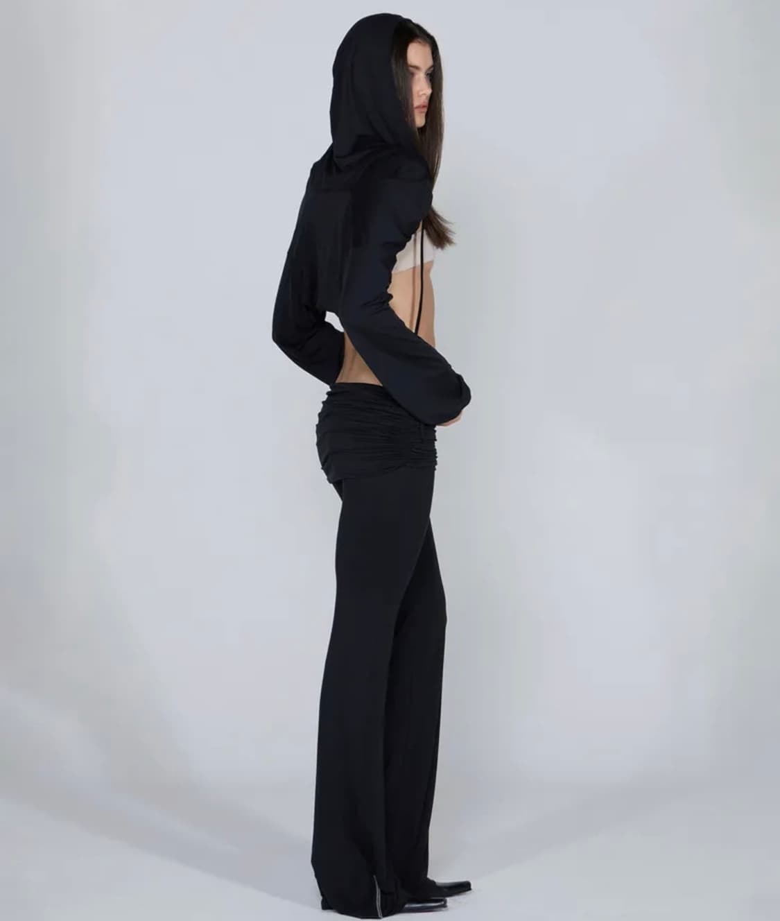 Jersey Lowrise Track Pants(Black) 상품이미지2