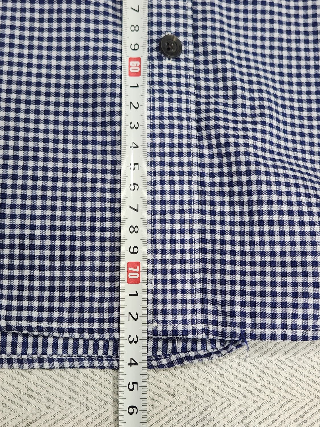 [M] 질바이질스튜어트 네이비 체크 셔츠 스탠다드핏 남성 M 상품이미지8