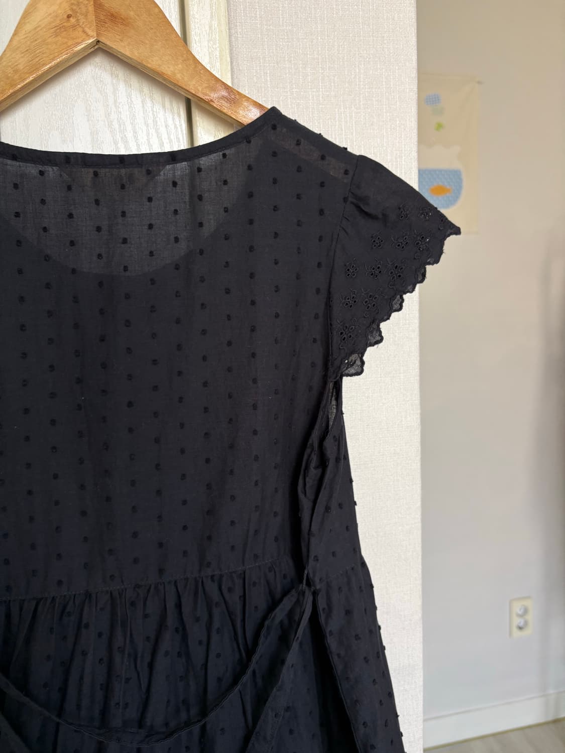 도트 반소매 블라우스 상품이미지5