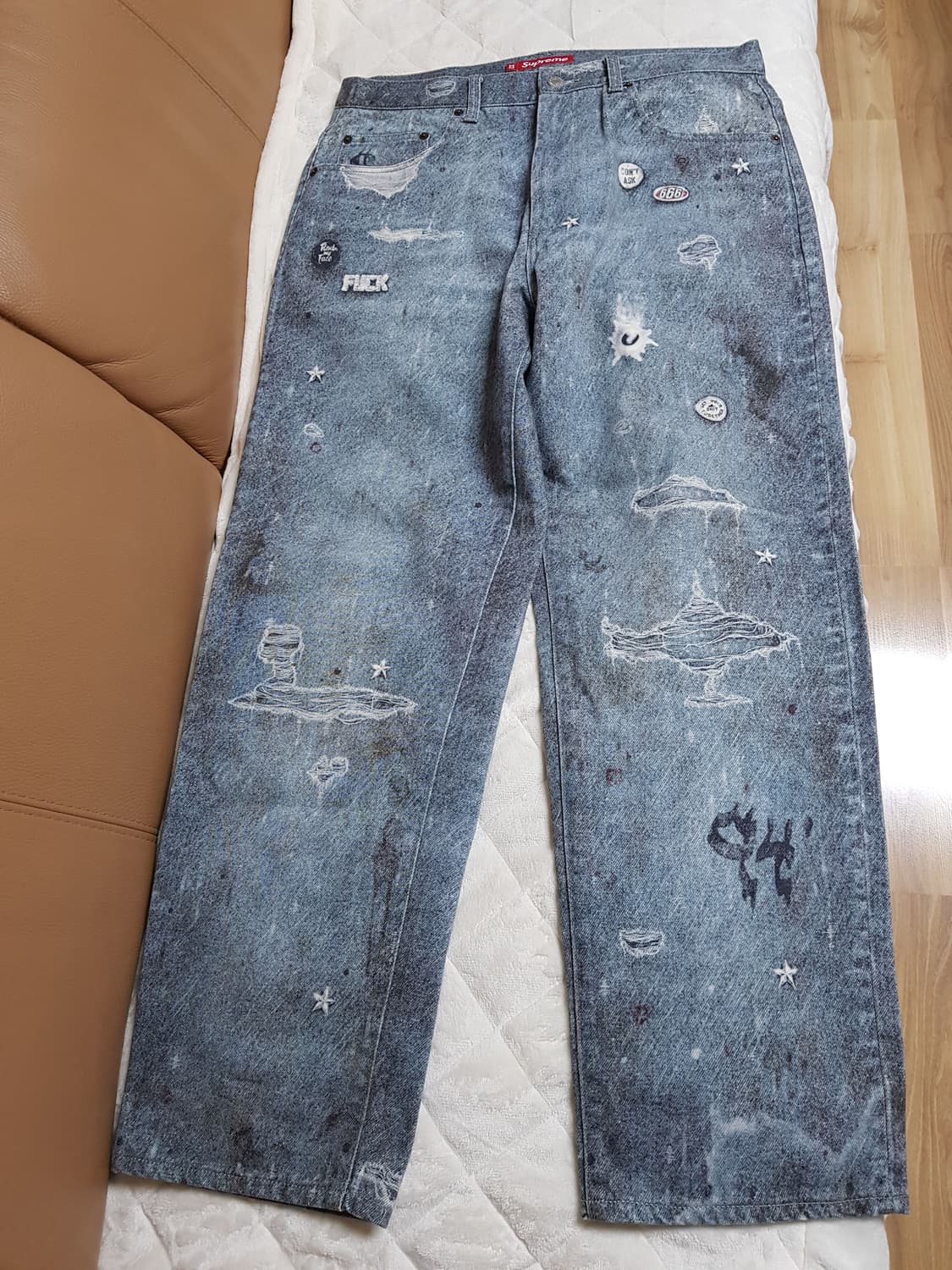 슈프림 HJR 트롱프뢰유 루즈핏 진 데님 팬츠 24FW 상품이미지1