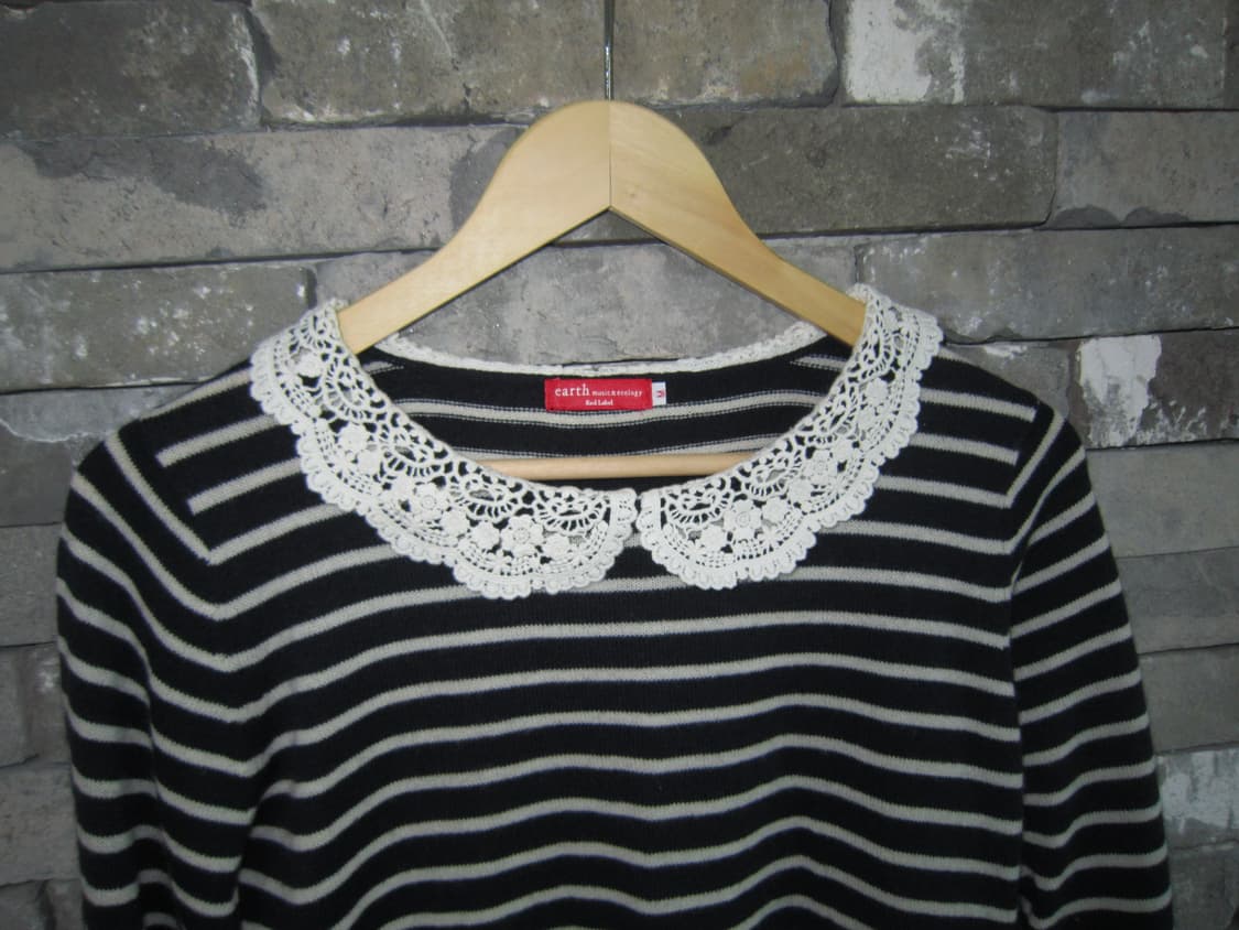 earthmusic stripe lace knit 상품이미지6