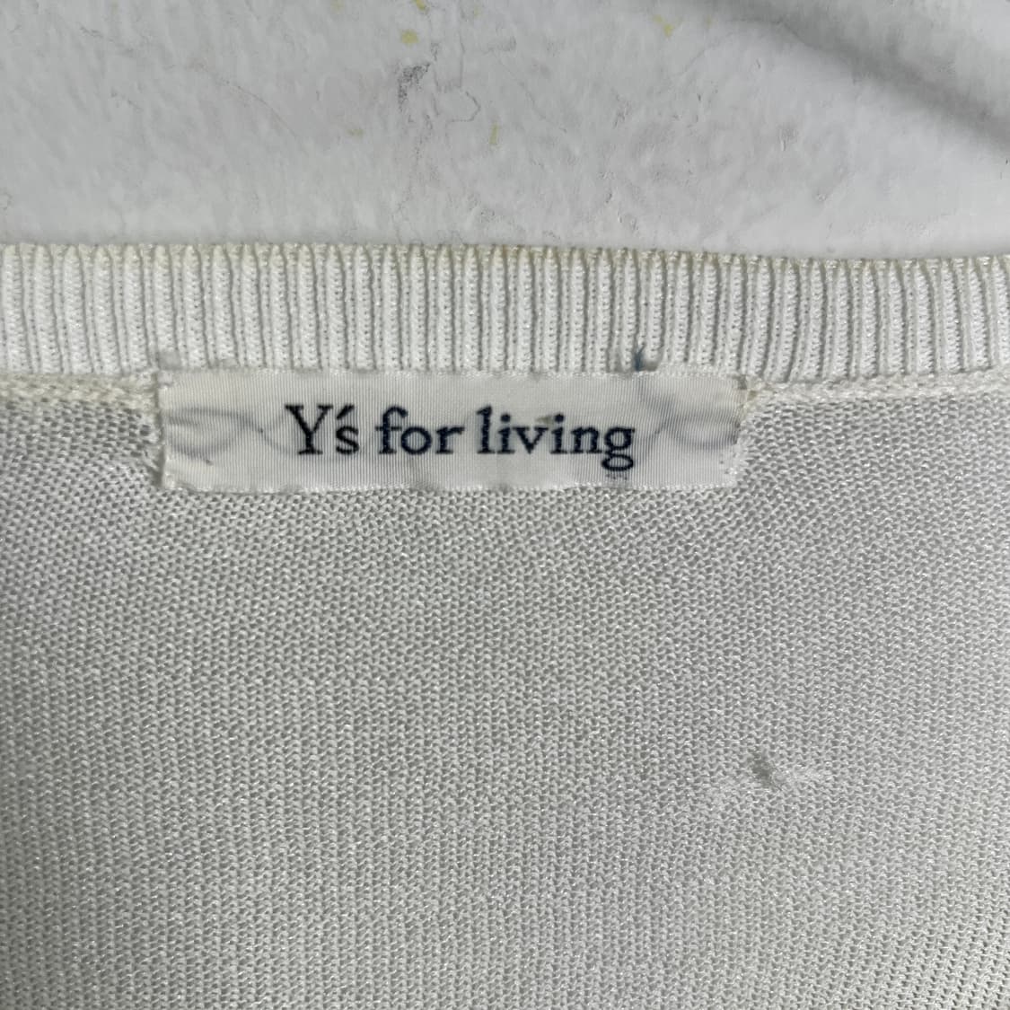 요지야마모토 Y's for living 화이트 코튼 가디건  상품이미지3