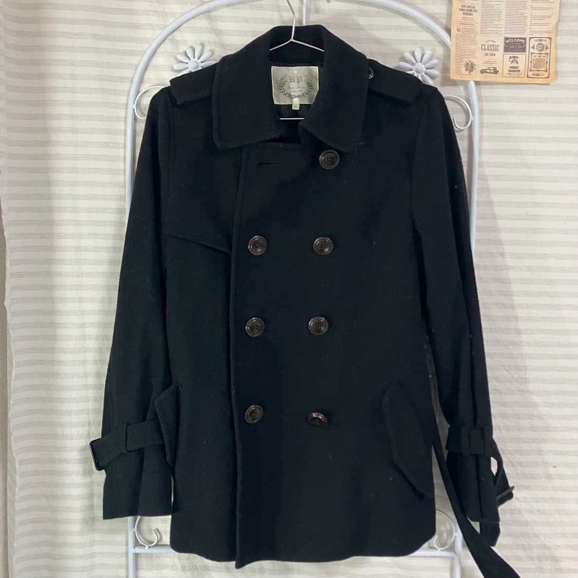 빈티지 블랙 포 버튼 코트 966 y2k 스트릿 갸루 펑키 일본빈티지  상품이미지1