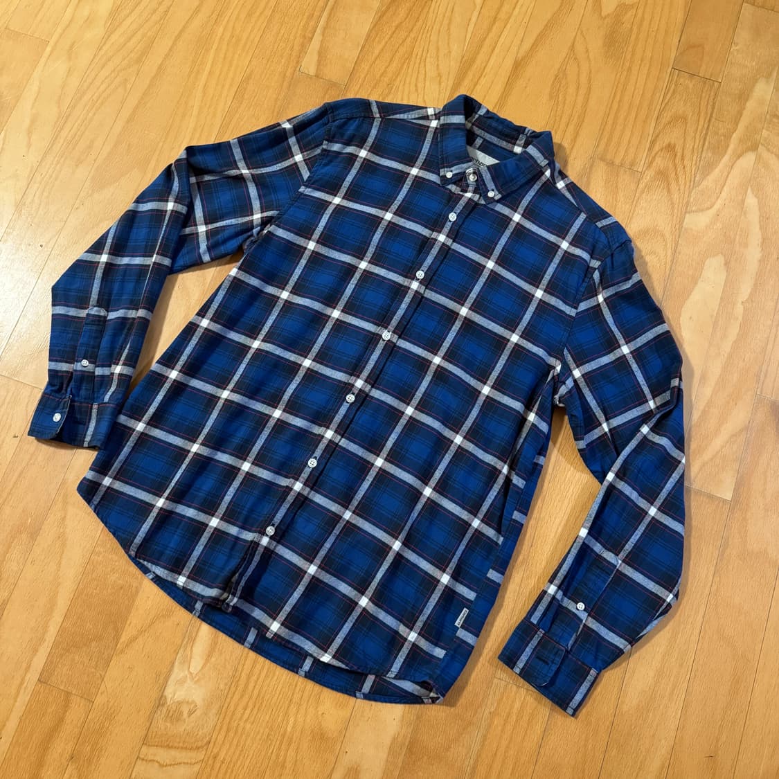 칼하트 WIP 플란넬 체크 셔츠 블루 L 상품이미지1