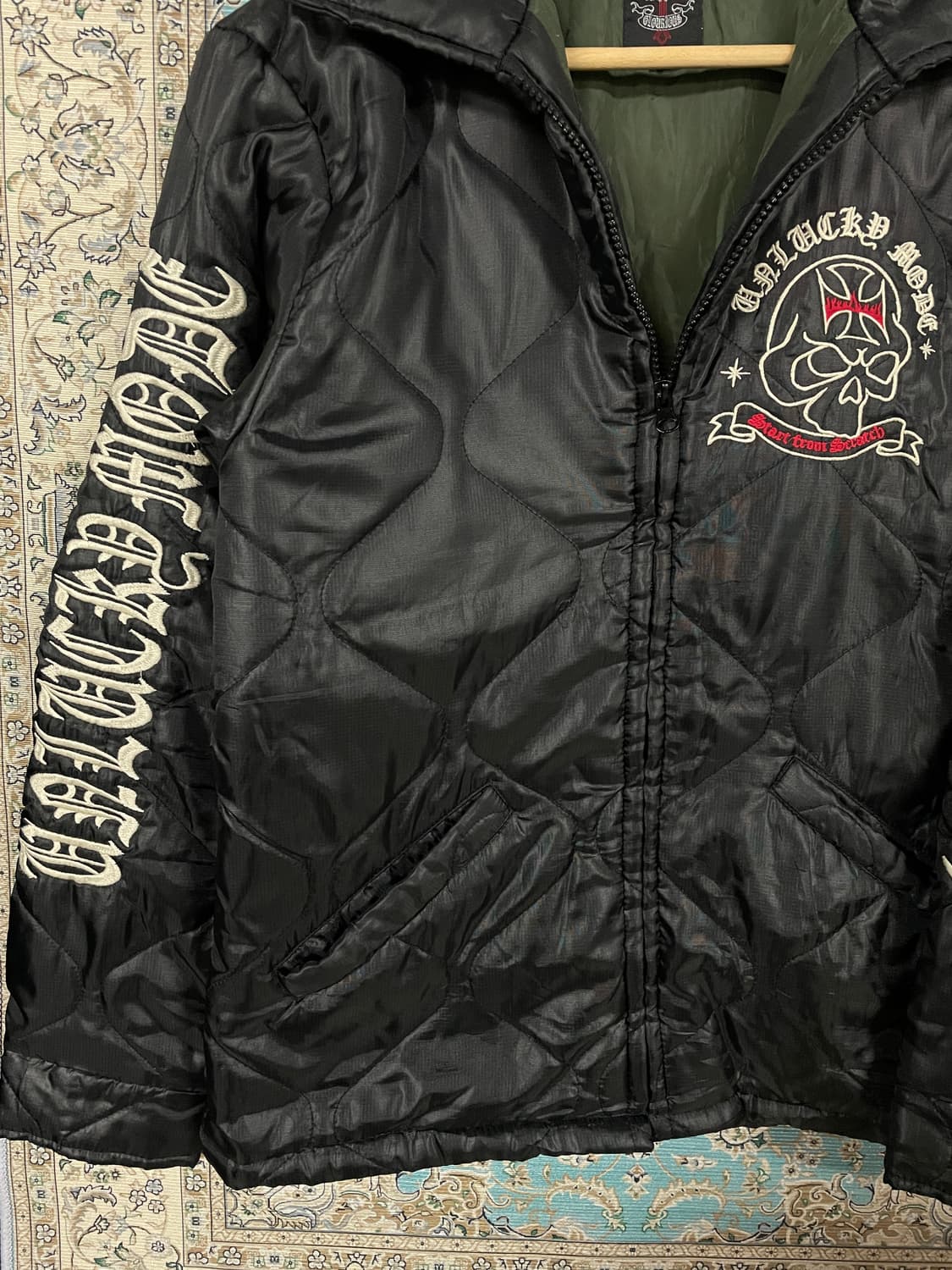 JPN 스컬 자수 퀄티드 집업1655 상품이미지3