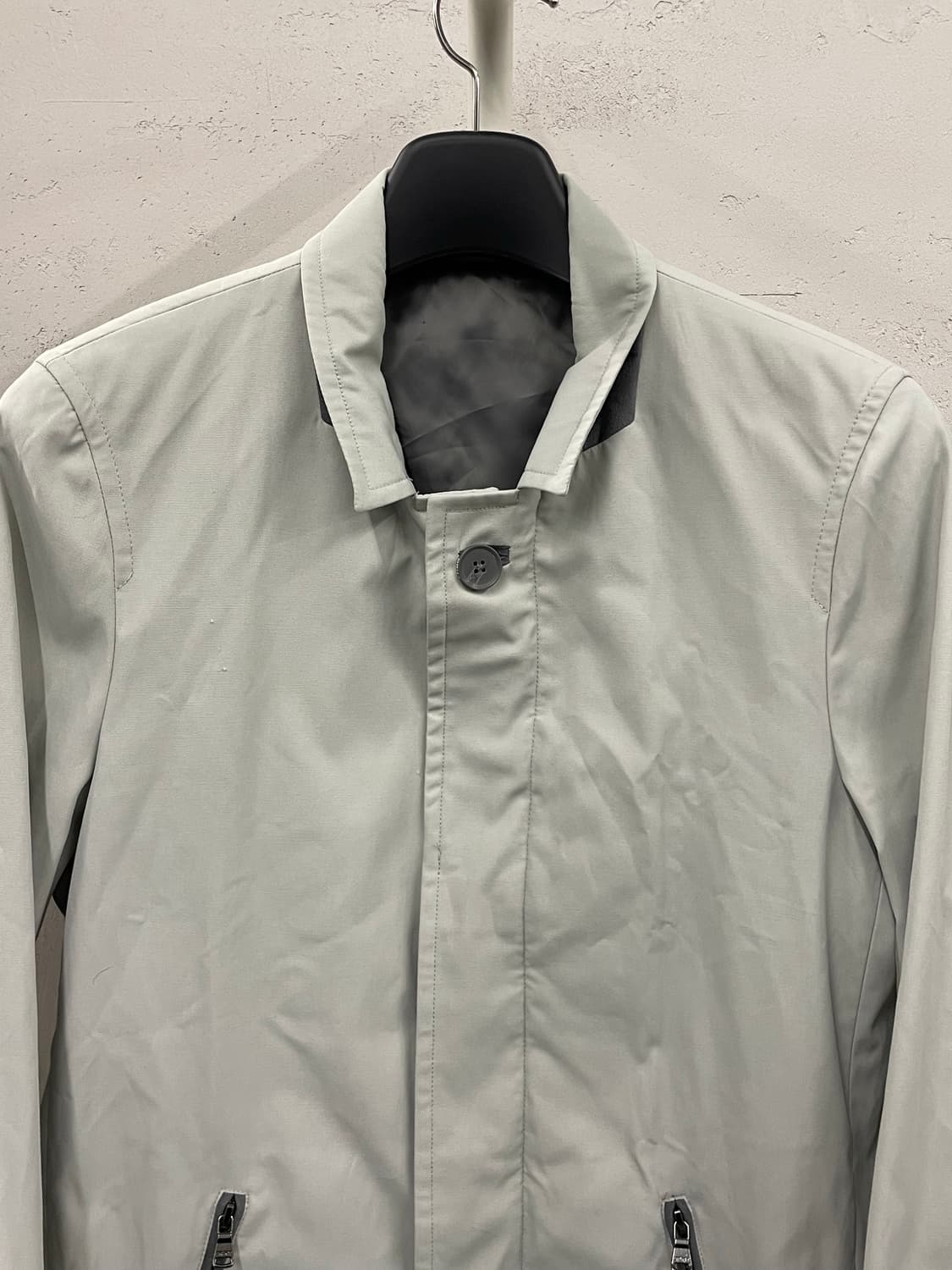 DNKY Donna Karan 버튼 탑 트렌치 코트 그레이L 상품이미지3