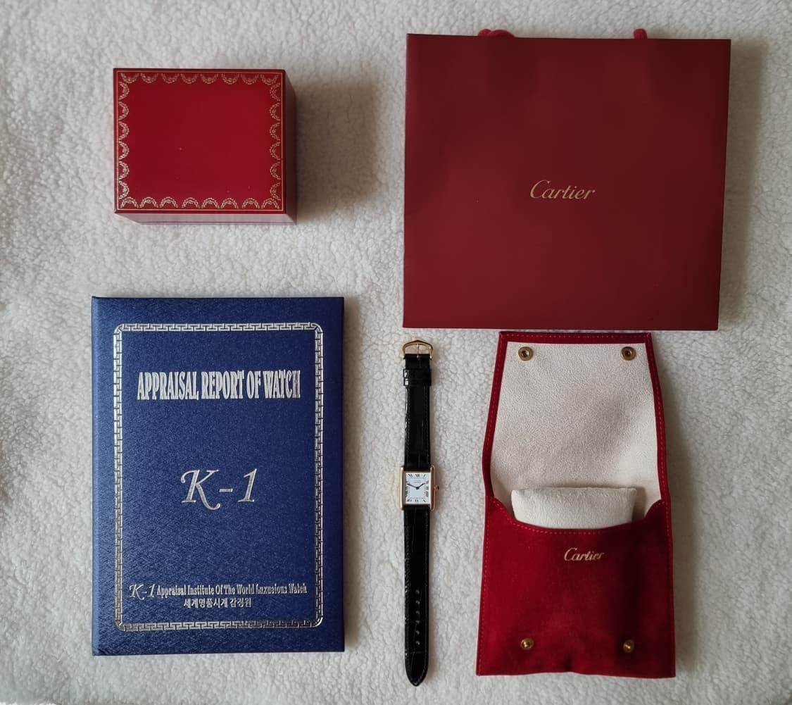 까르띠에 빈티지 탱크머스트 라지 화이트다이얼 핀버클 시계 (남여공용) 상품이미지9