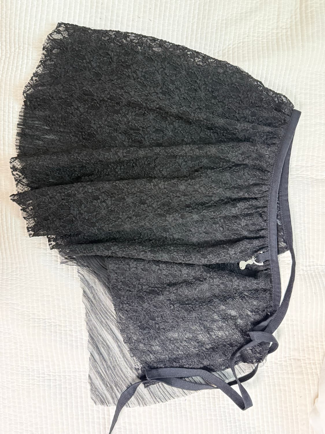 허그유어스킨 레이어드 레이스 벨트 블랙 상품이미지3