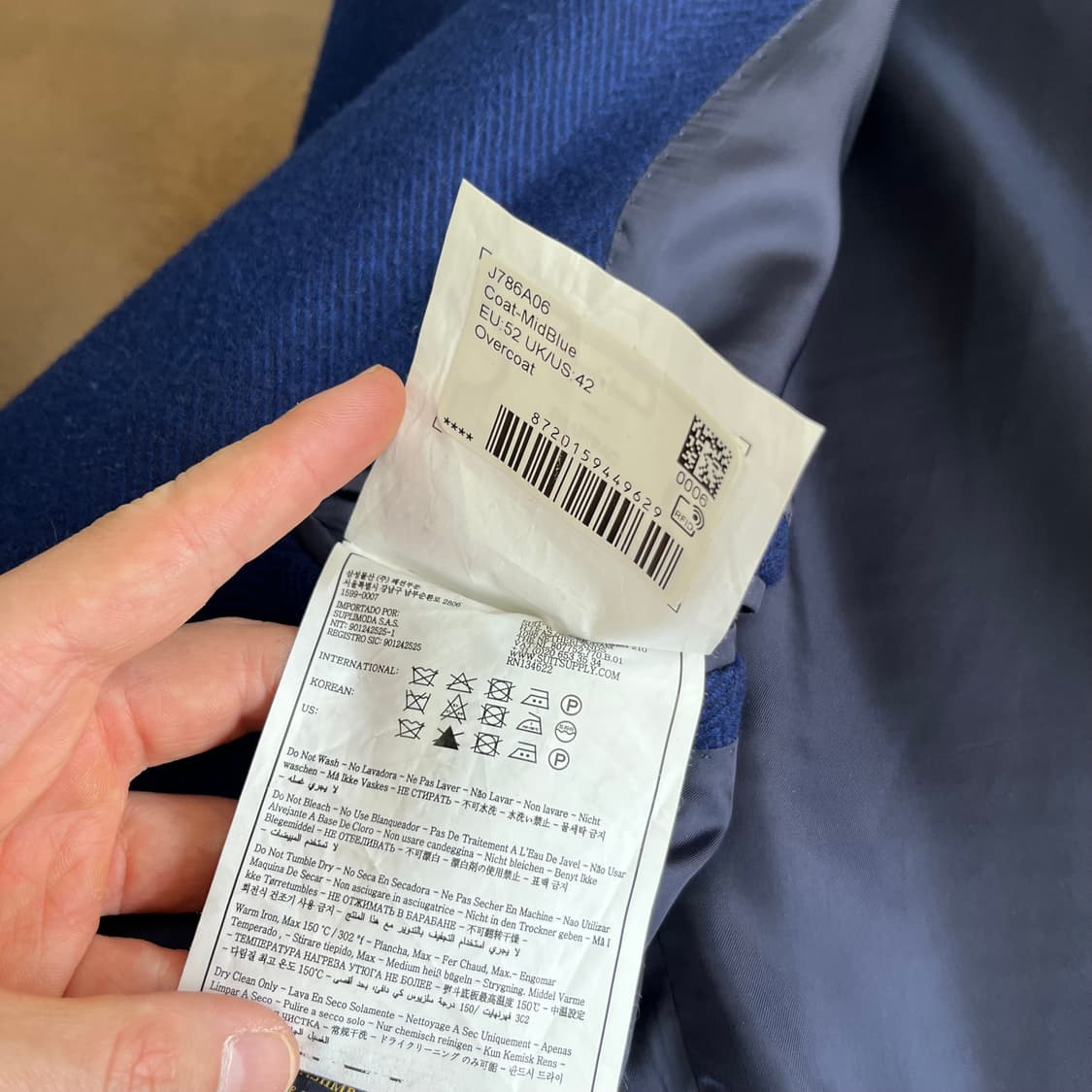 수트서플라이 캐시미어 블렌드 코트 52 상품이미지5