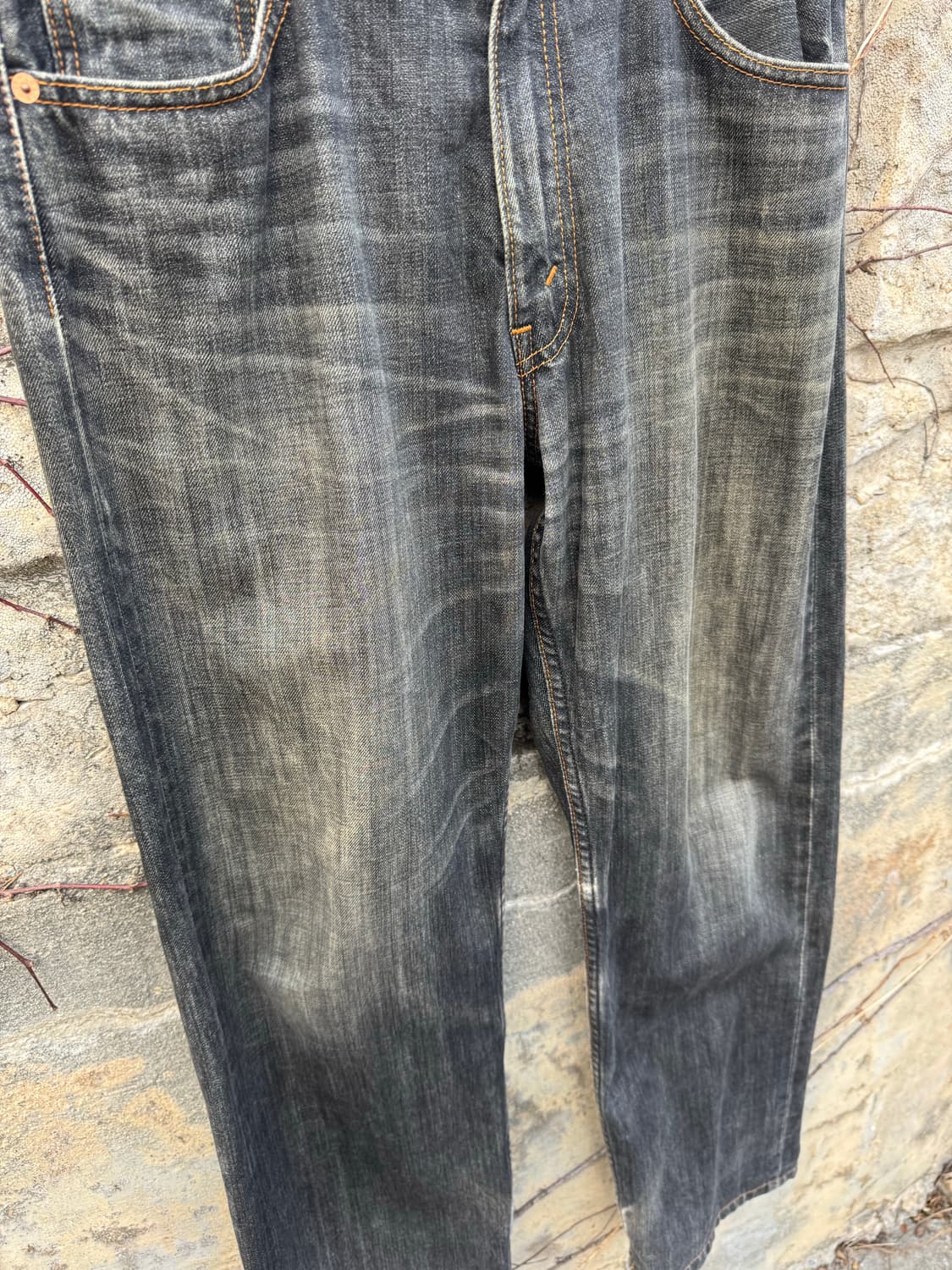 00s 리바이스 빈티지 503 블랙진 블랙 워싱 데님 팬츠 상품이미지5