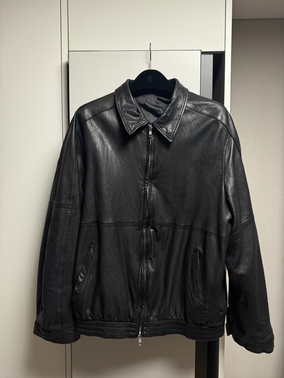 Youth 유스 워시드 레더 블루종 M 상품이미지1