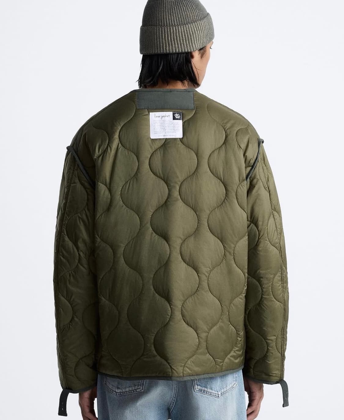 L- XL 자라 퀼팅 라이너 자켓 카키 상품이미지7