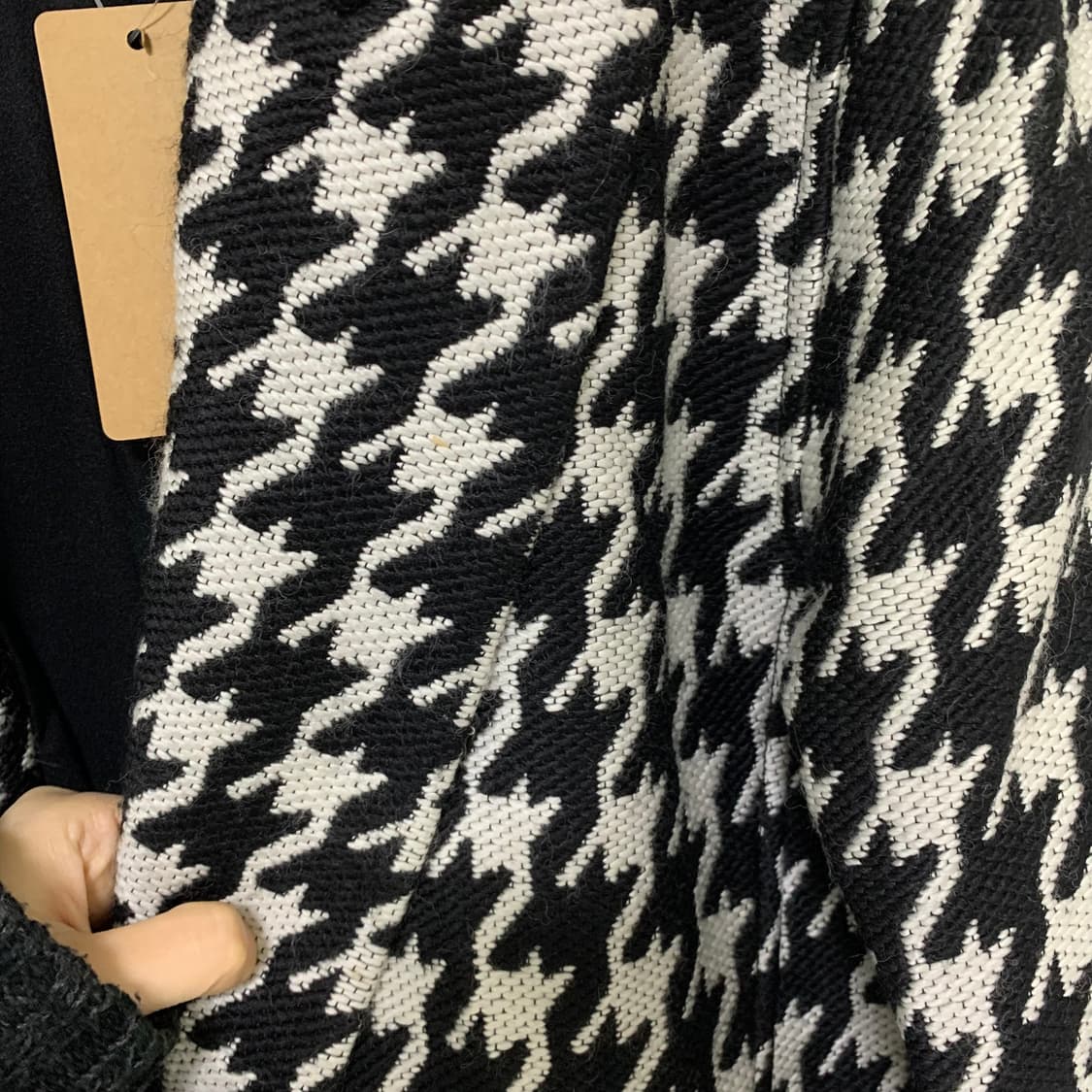 띠어리 원버튼 빈티지 하운드투스 체크 자켓 숏코트 상품이미지6