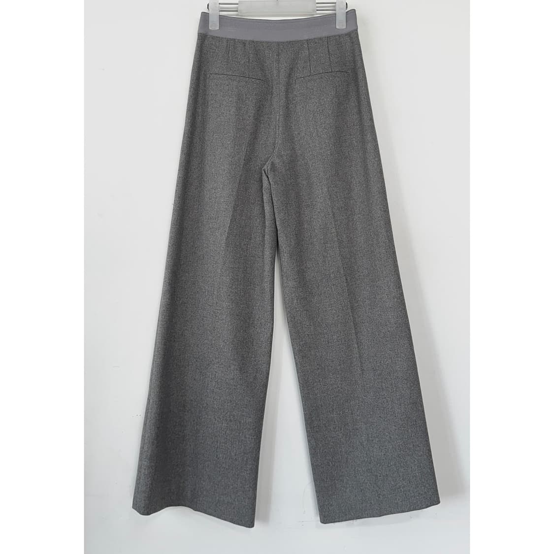 타임 23 백 밴딩 와이드 울 팬츠 상품이미지5