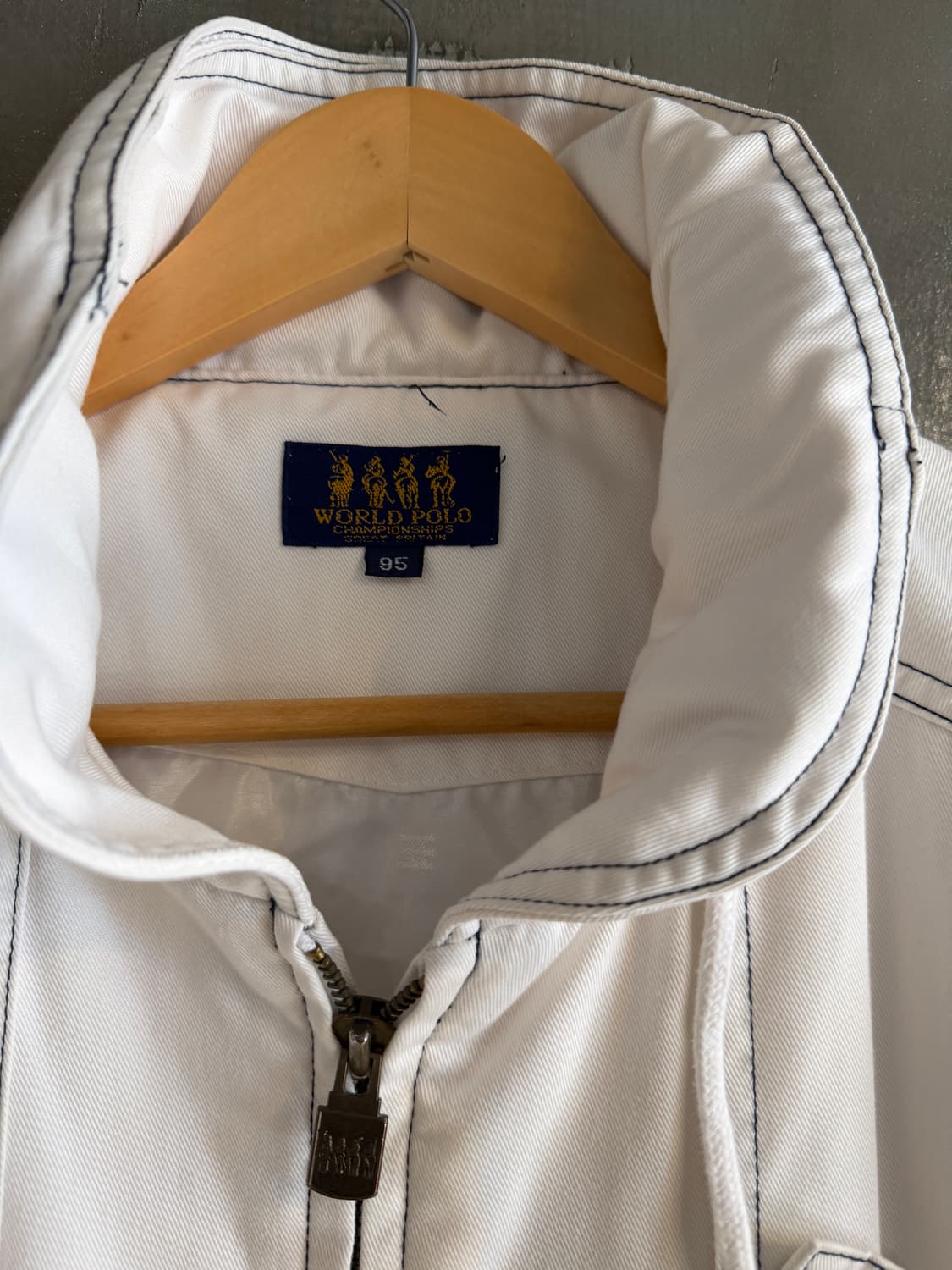 월드폴로 하이넥 집업 자켓 M 상품이미지4