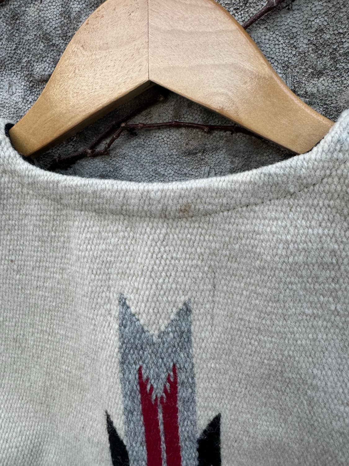 센티넬라 빈티지 핸드 우븐 울 오르테가 치마요 베스트 조끼 나바호 상품이미지8