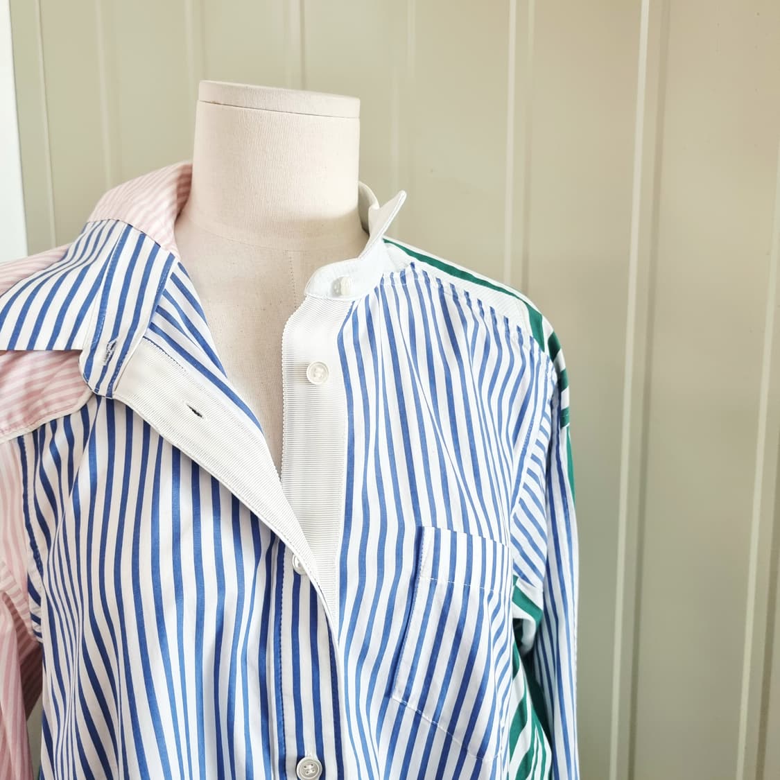 사카이 sacai 숄더트임 언발란스 셔츠원피스 (55-66/2) 상태최상 상품이미지6