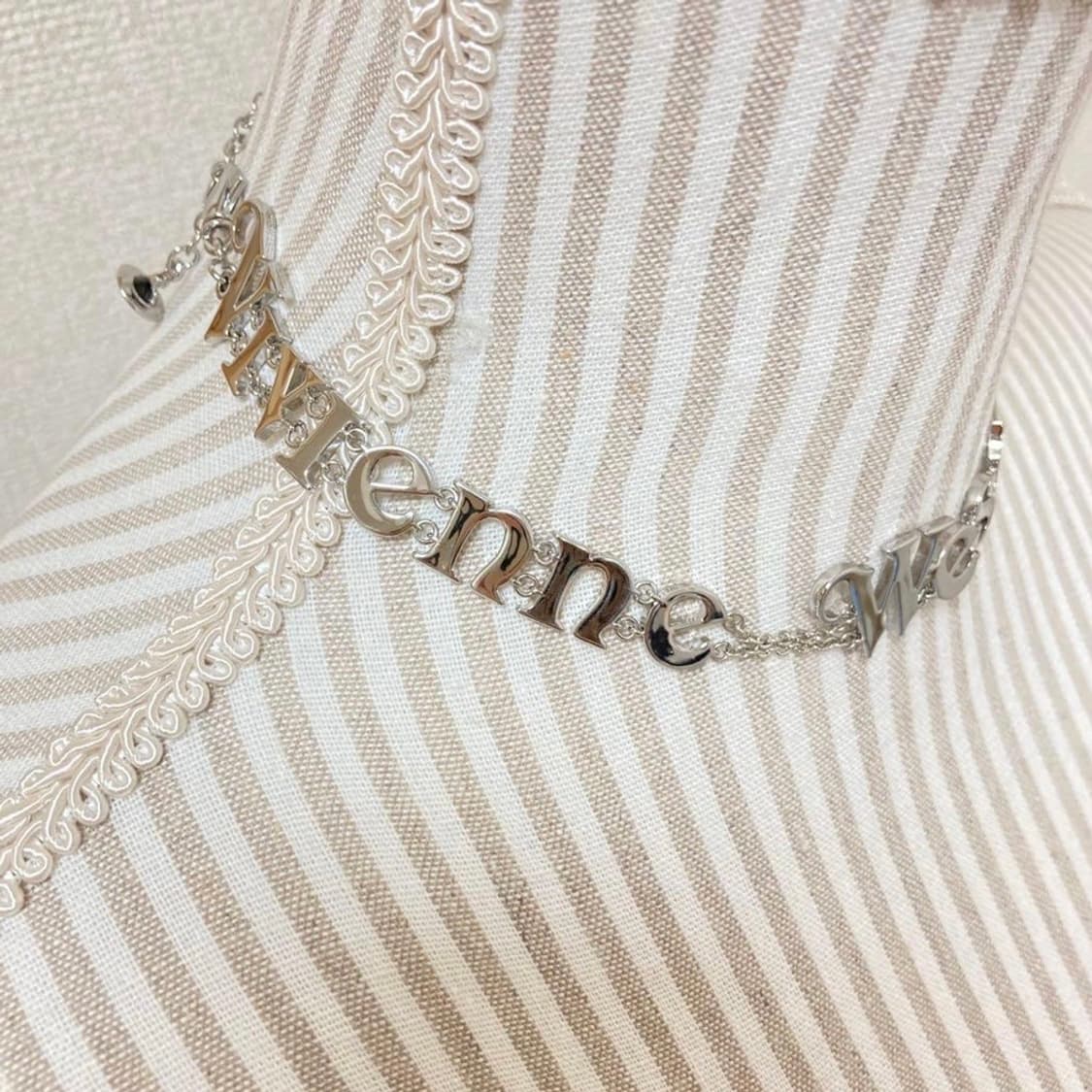 비비안웨스트우드 로고 레터링 3d orb 초커 체인 목걸이(새상품) 상품이미지6