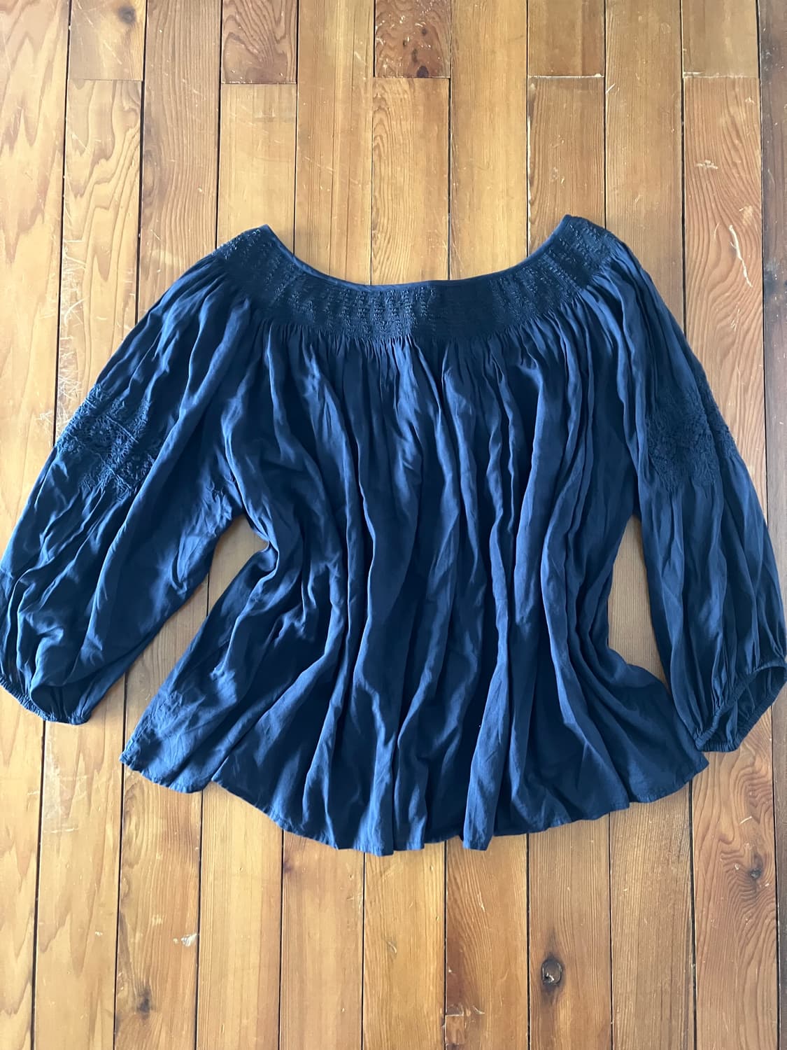 네이비 블라우스 상품이미지4