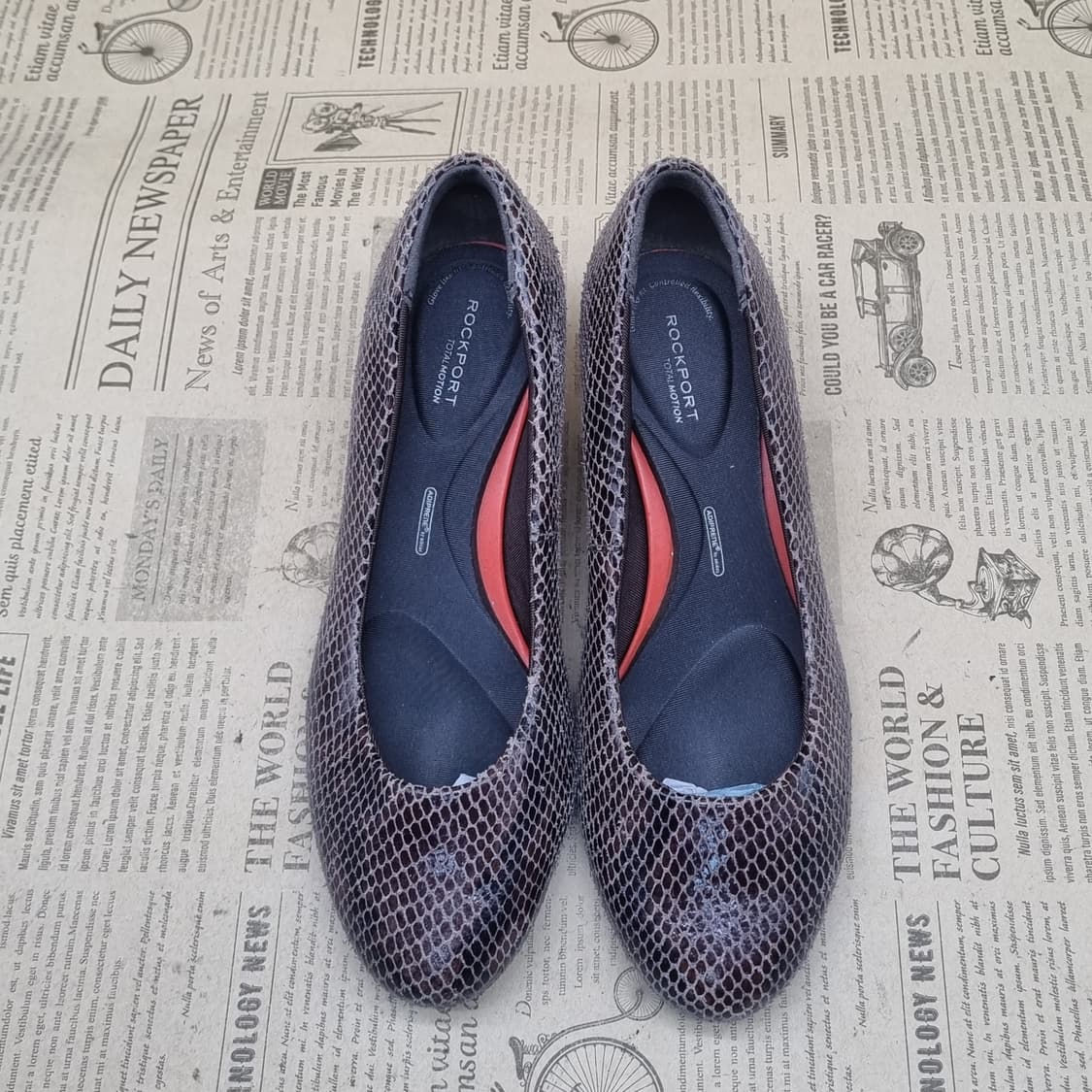 락포트 뱀피 여성웨지힐220 굽5 상품이미지2