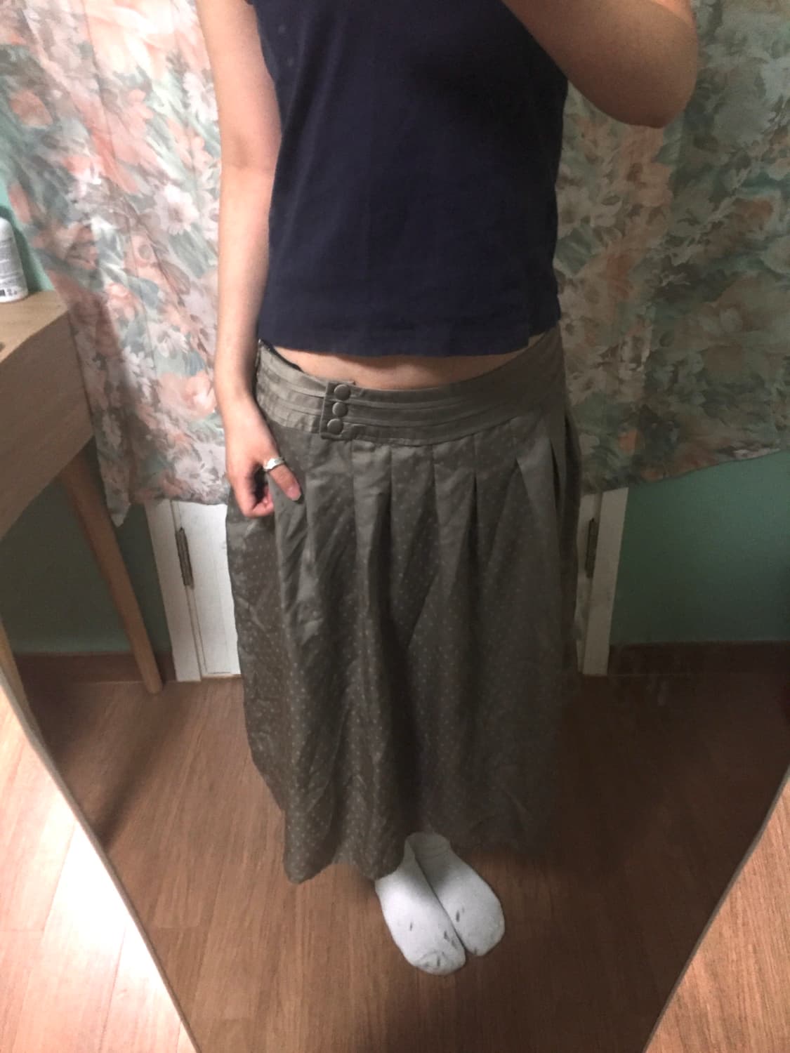 Japanese vintage dot skirt 도트 스커트 상품이미지2