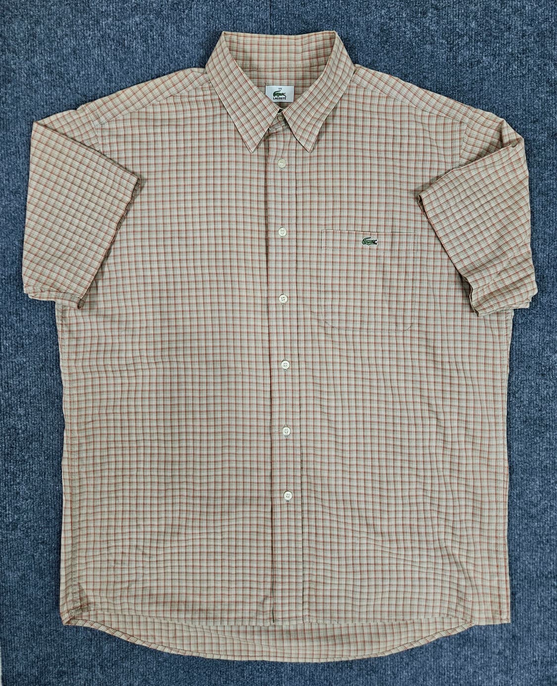 라코스테 체크 반팔 셔츠(급처) 상품이미지1