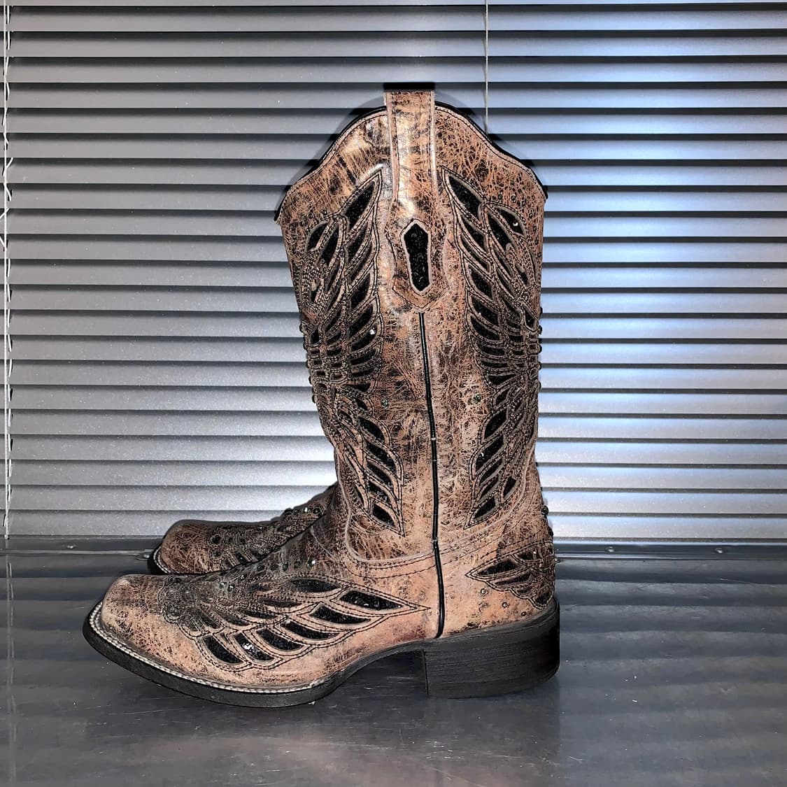 00s 코랄 엔젤 윙 블링 웨스턴 부츠 상품이미지4