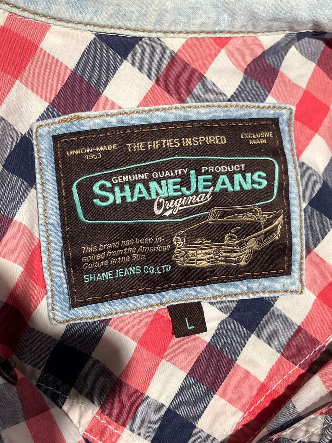 Shane Jeans 웨스턴 체크 반팔 셔츠 상품이미지3