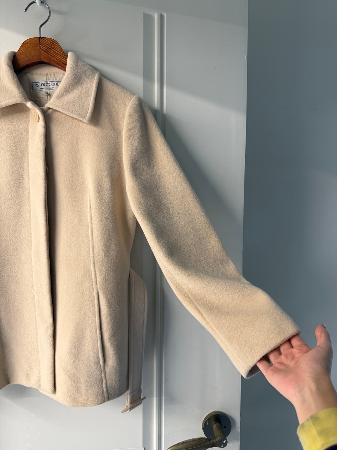 일본빈티지 크림 울 앙고라 숏코트 상품이미지6