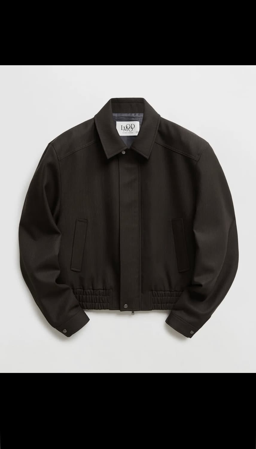 엘무드 마티오 울 스트라이프 블루종 브라운 48 상품이미지2