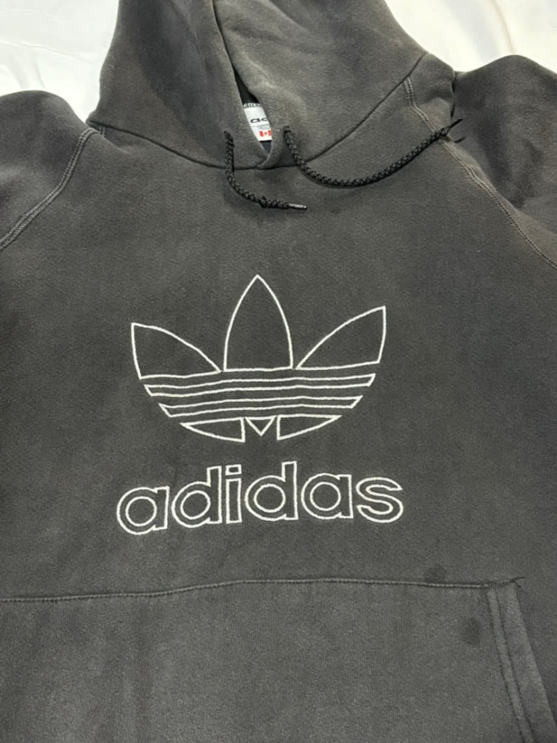 90s adidas 올드 아디다스 빈티지 트레포일 로고 후드티 상품이미지5