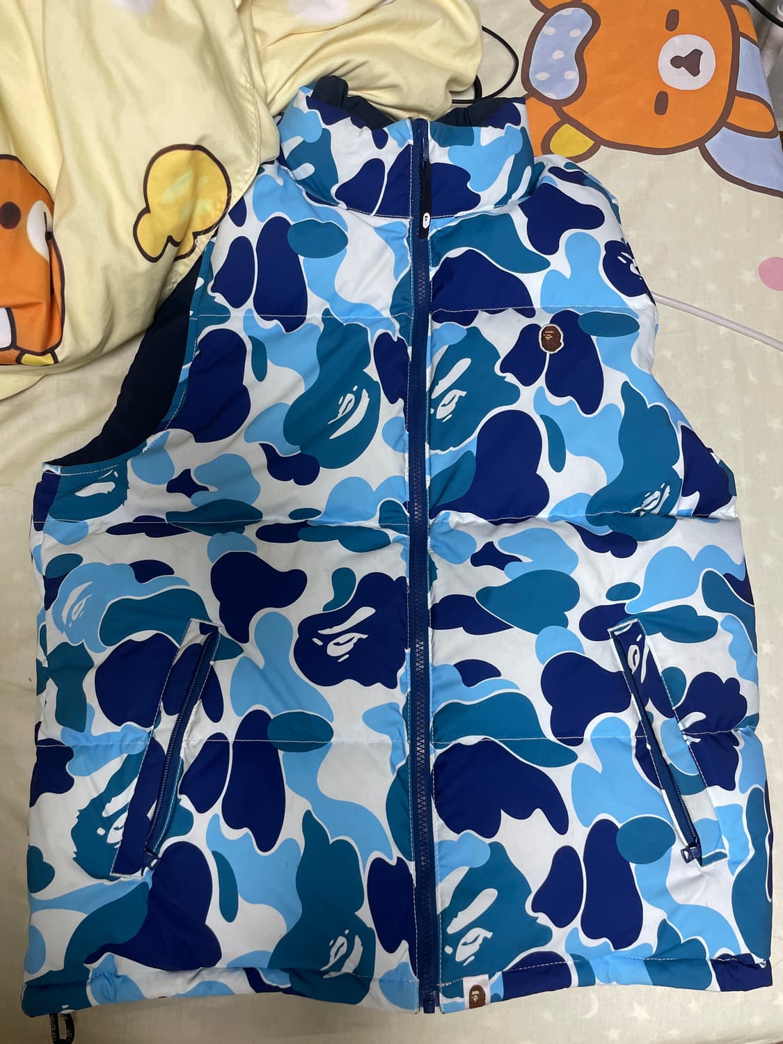 베이프 리버시블 조끼 패딩 청계 블루 상품이미지1