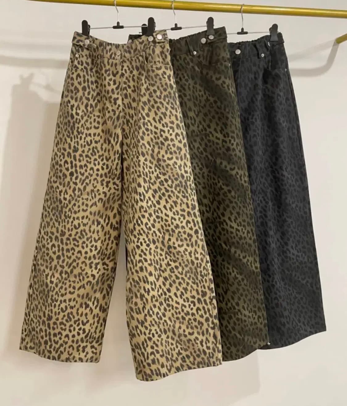 엔티크제이_호피 비죠 팬츠(차콜) 상품이미지3