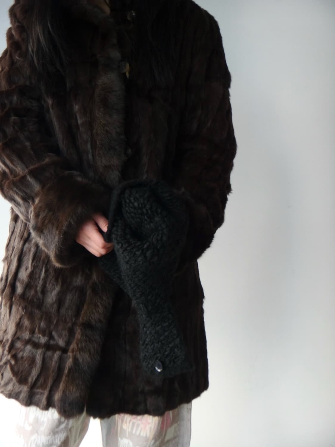 Multy way hoody fur jacket / brown 상품이미지8