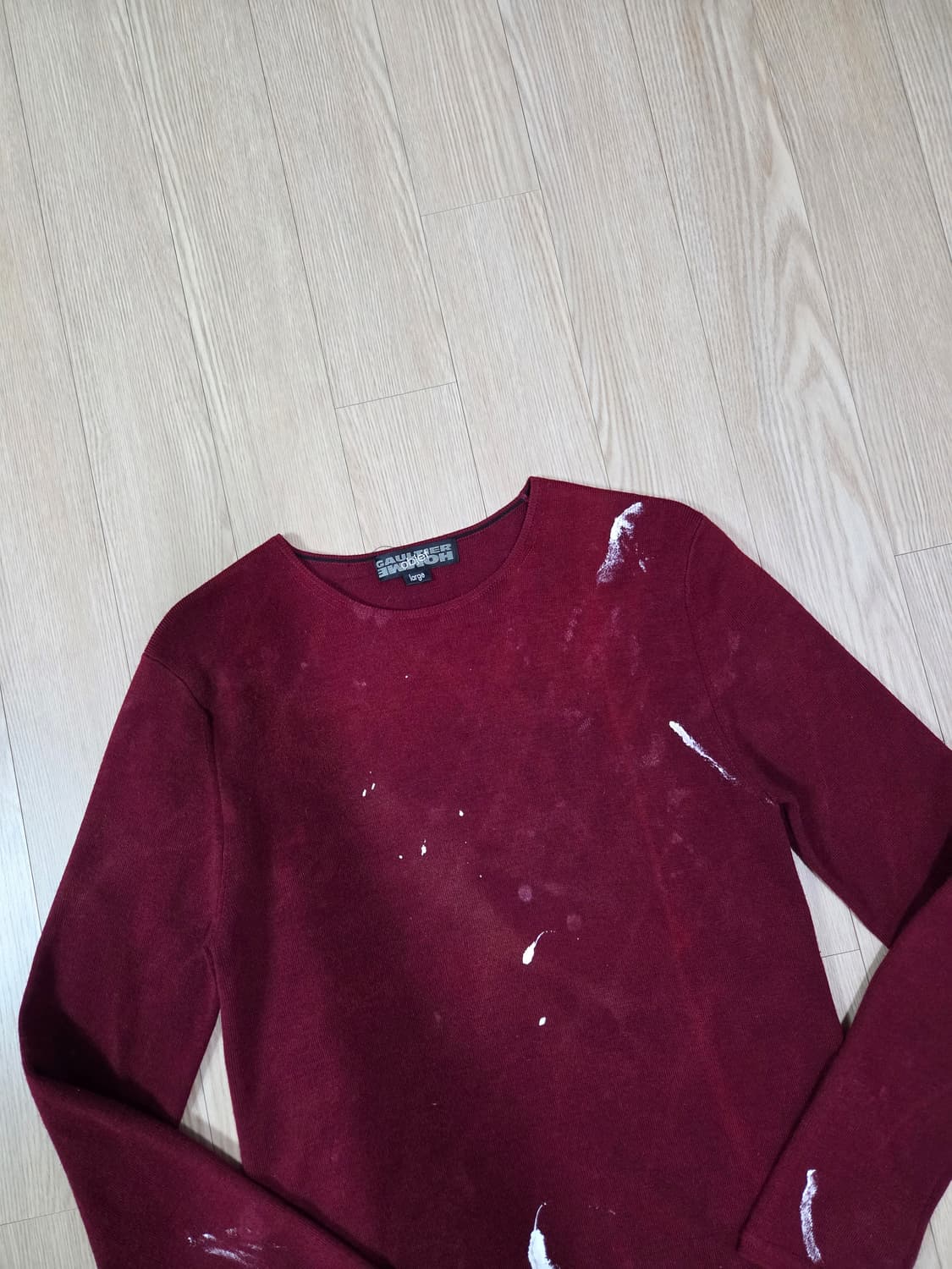 장폴고티에 버건디 러기드 롱 슬리브 니트 상품이미지2